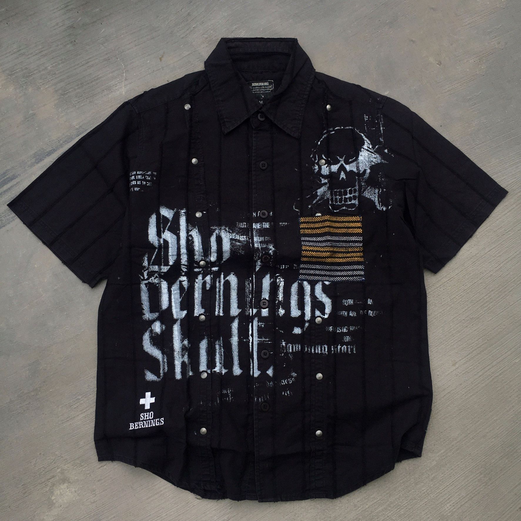 Japanese Brand Bernings sho poem shirt distressed Size US M / EU 48-50 / 2 - 1 Thumbnail