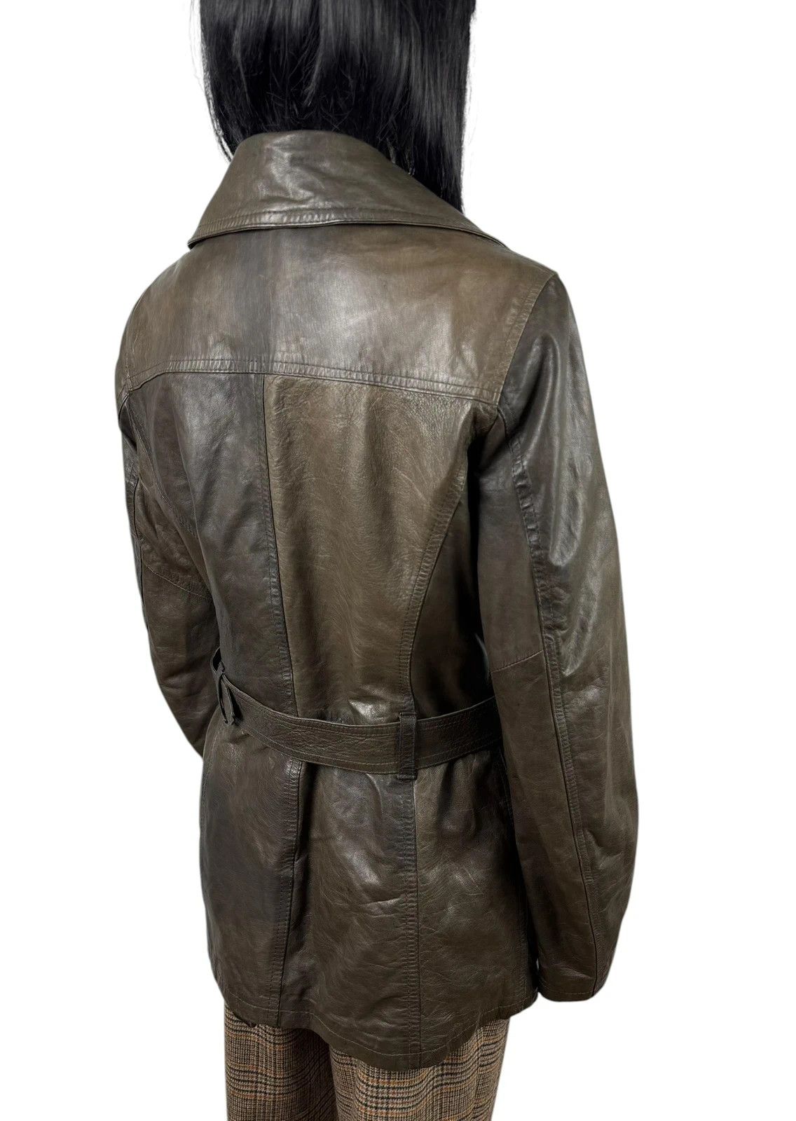 Other Leonardo Vintage Leather Coat Belted size L Size L / US 10 / IT 46 - 7 Thumbnail