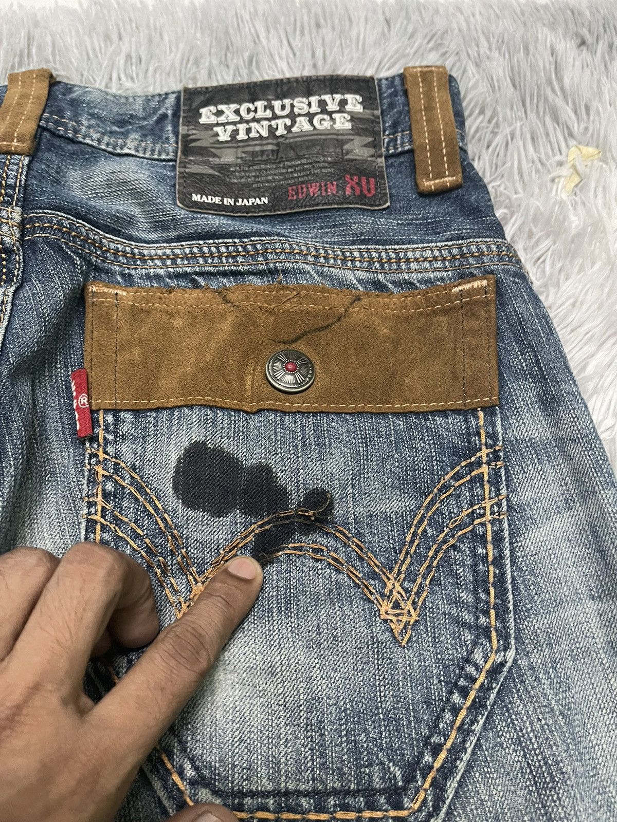 Edwin VINTAGE EDWIN EXCLUSIVE VINTAGE DISTRESSED JEANS RARE Size US 34 / EU 50 - 16 Thumbnail