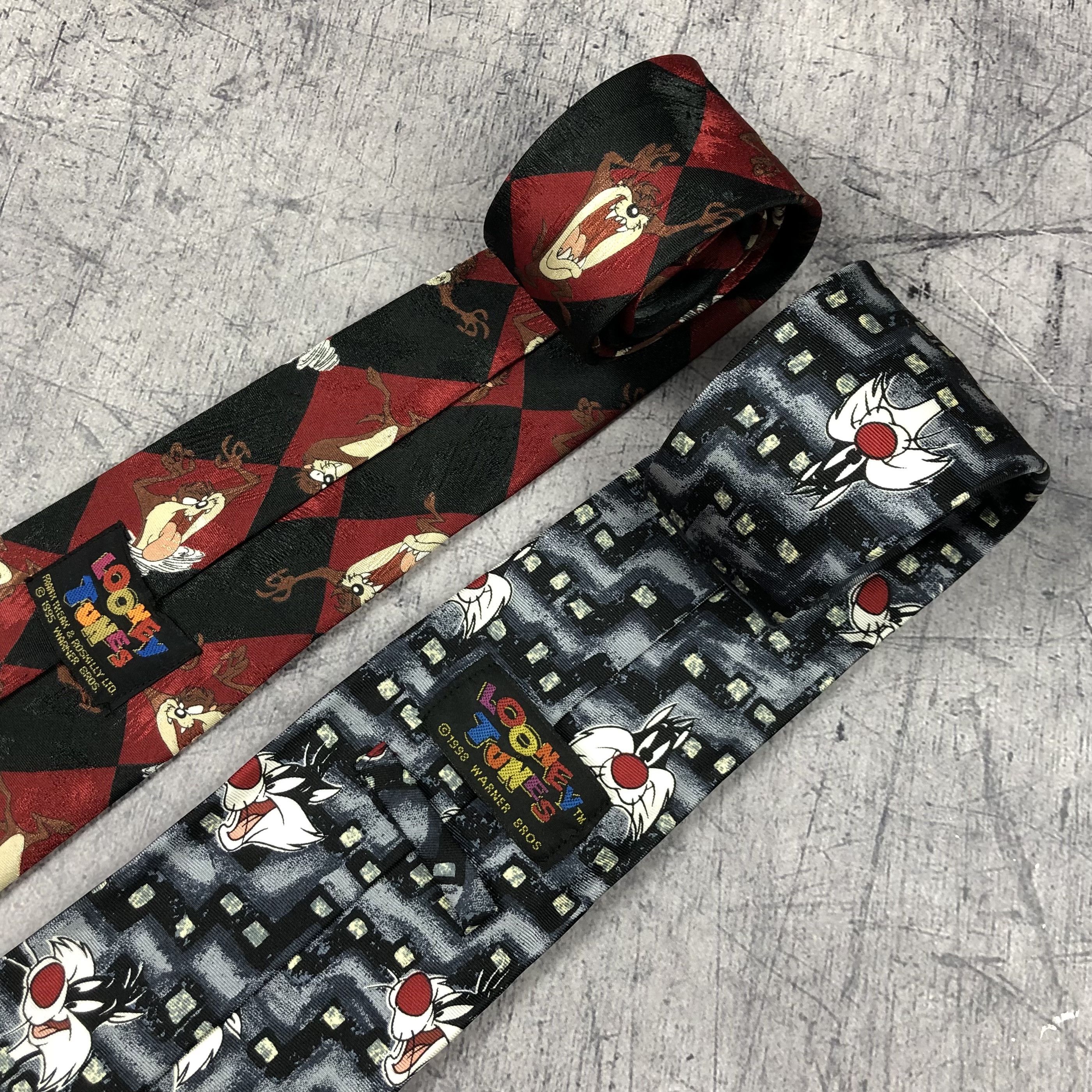 Cartoon Network Vintage 90s Looney Tunes Sylvester Tasmania Devil Tie Size ONE SIZE - 2 Thumbnail