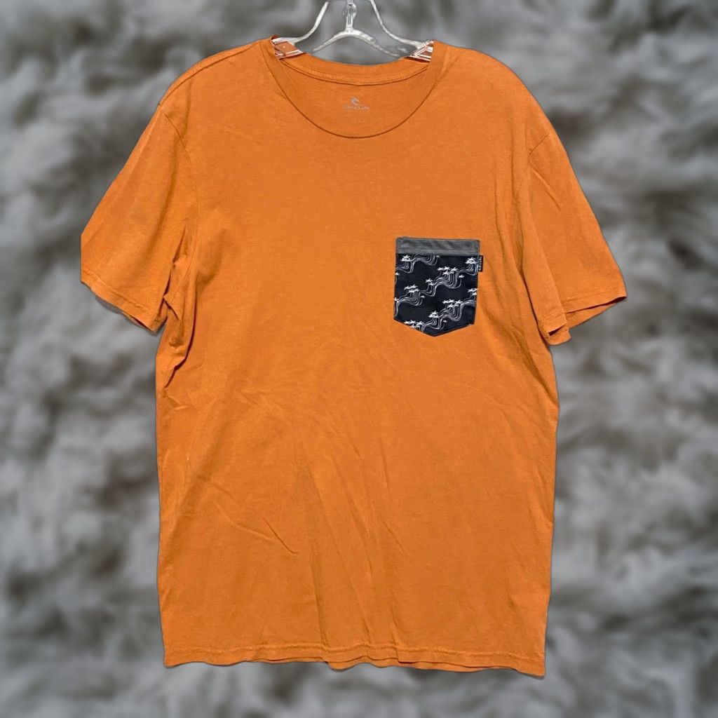 Rip Curl Rip Curl Pocket Shirt Mens M Orange Palm Trees Tropical Hawaiian Standard Fit Shirt Size US M / EU 48-50 / 2 - 1 Thumbnail