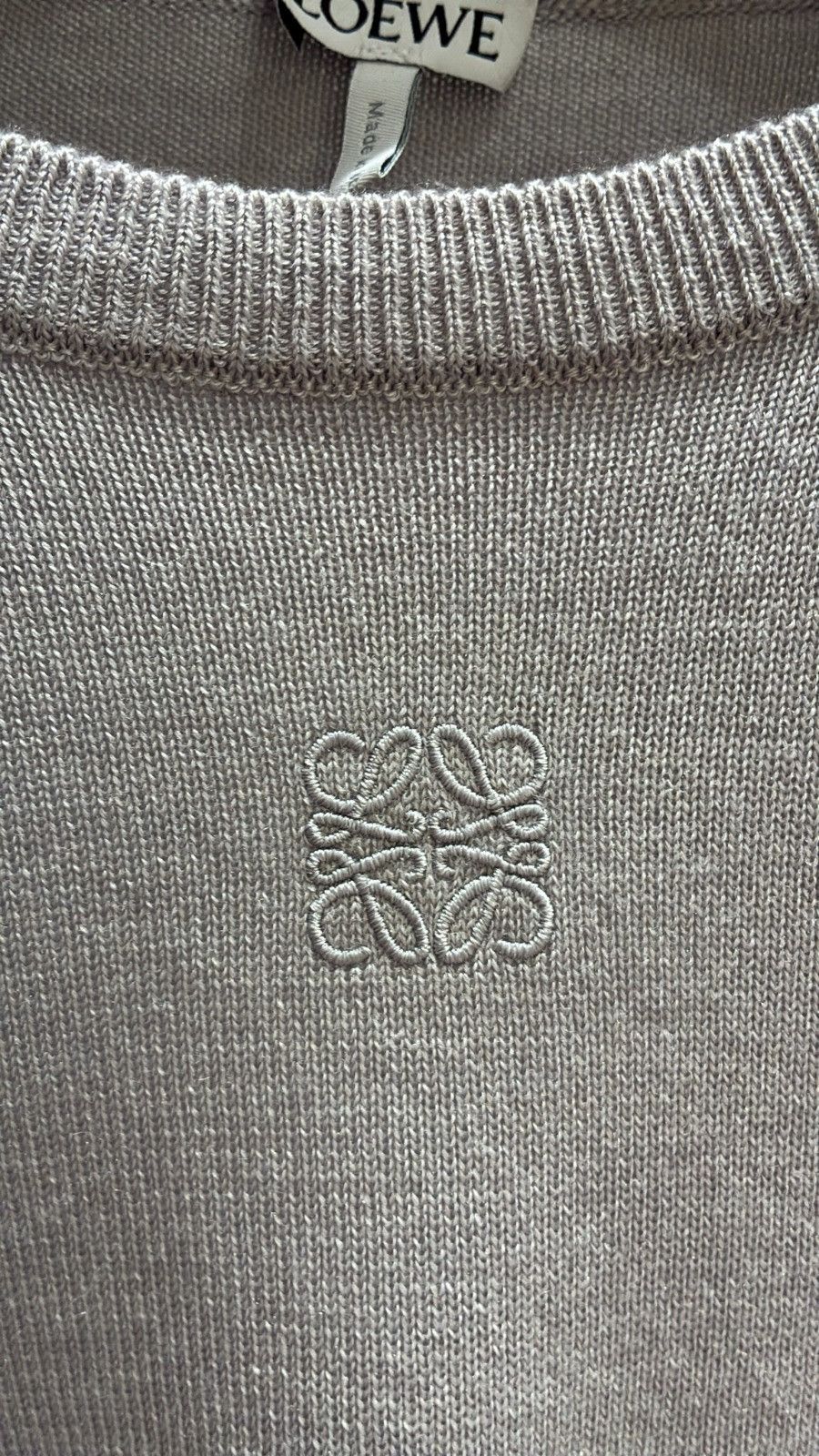 Loewe o1in1g0426 Draped Sweater in Light Grey Size L / US 10 / IT 46 - 3 Thumbnail