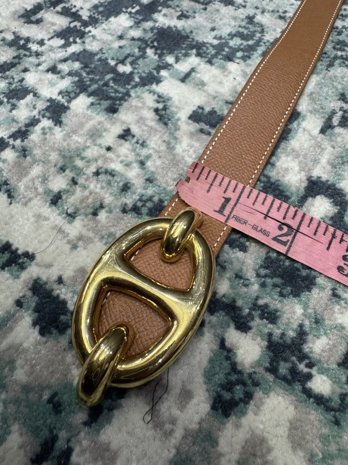 Hermes HERMES CHAINE D'ANCRE LEATHER BELT Size 28 - 7 Thumbnail