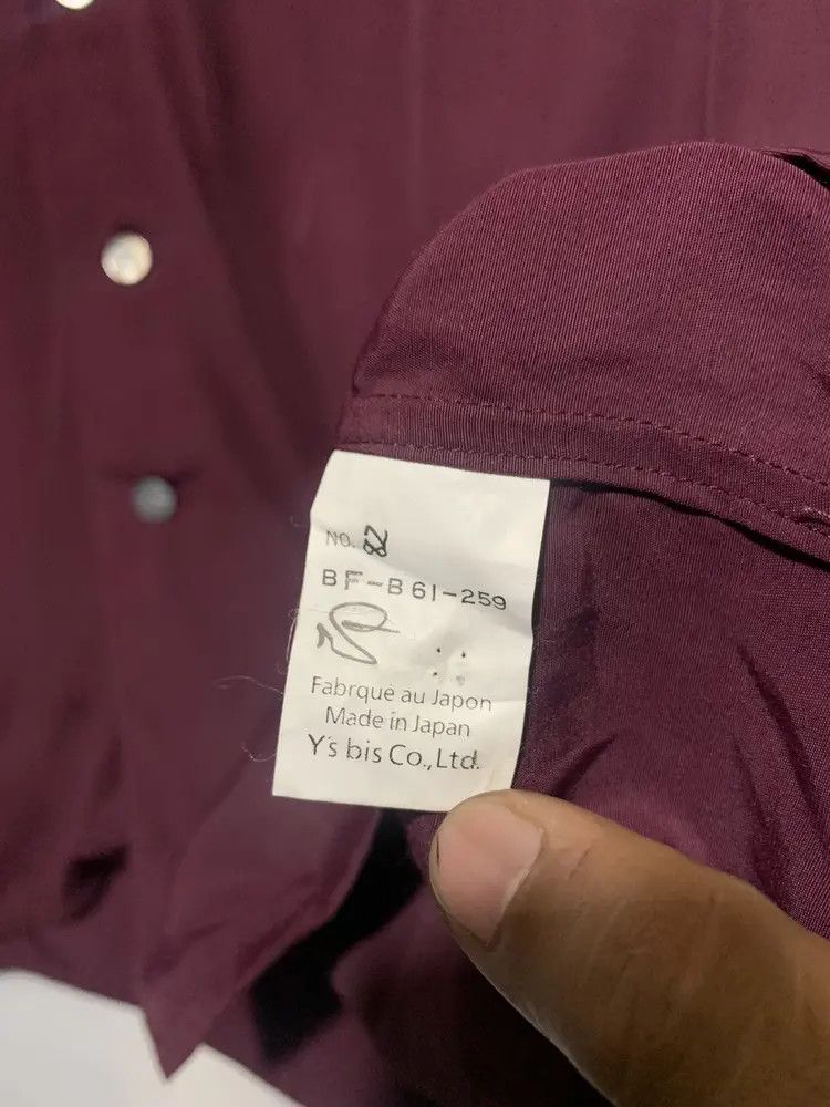 Yohji Yamamoto Yohji Yamamoto Y' s shawl collar rayon over shirt maroon Size US L / EU 52-54 / 3 - 8 Thumbnail