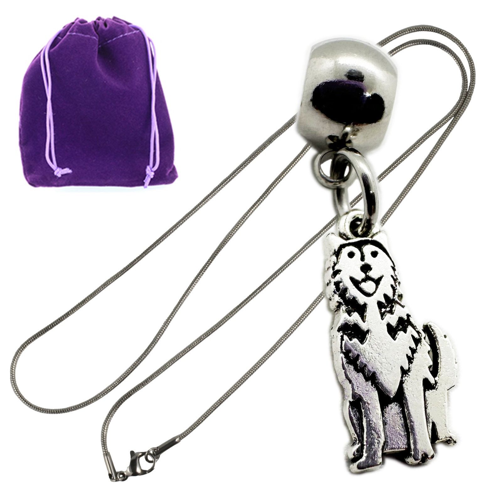 & Other Stories Husky Necklace with Siberian Husky Charm for Dog Lovers Size ONE SIZE - 1 Thumbnail