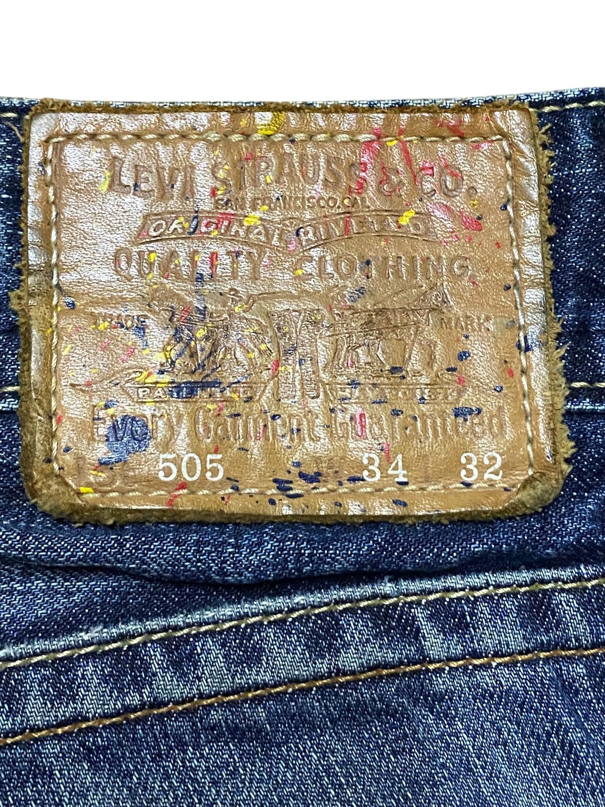 Levi's Vintagw Levis 505 Mud Wash Distressed Loose Jeans Size US 34 / EU 50 - 11 Thumbnail