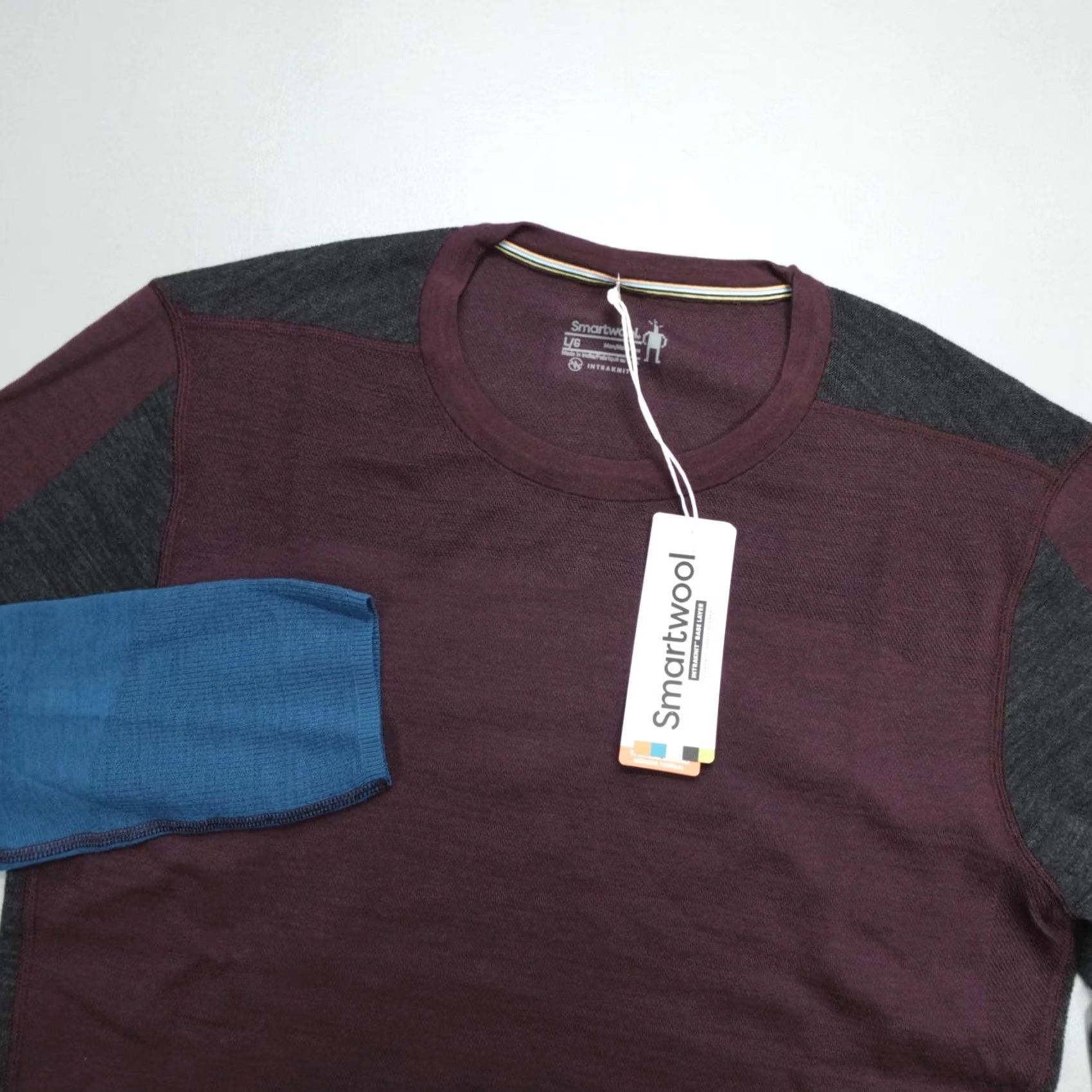Smartwool SmartWool Intraknit Thermal Merino Base Layer Shirt Men's L Crew Purple Winter Fall Long Sleeve Athletic Hidden Logo Regular Fit Pirates? Size US L / EU 52-54 / 3 - 2 Thumbnail