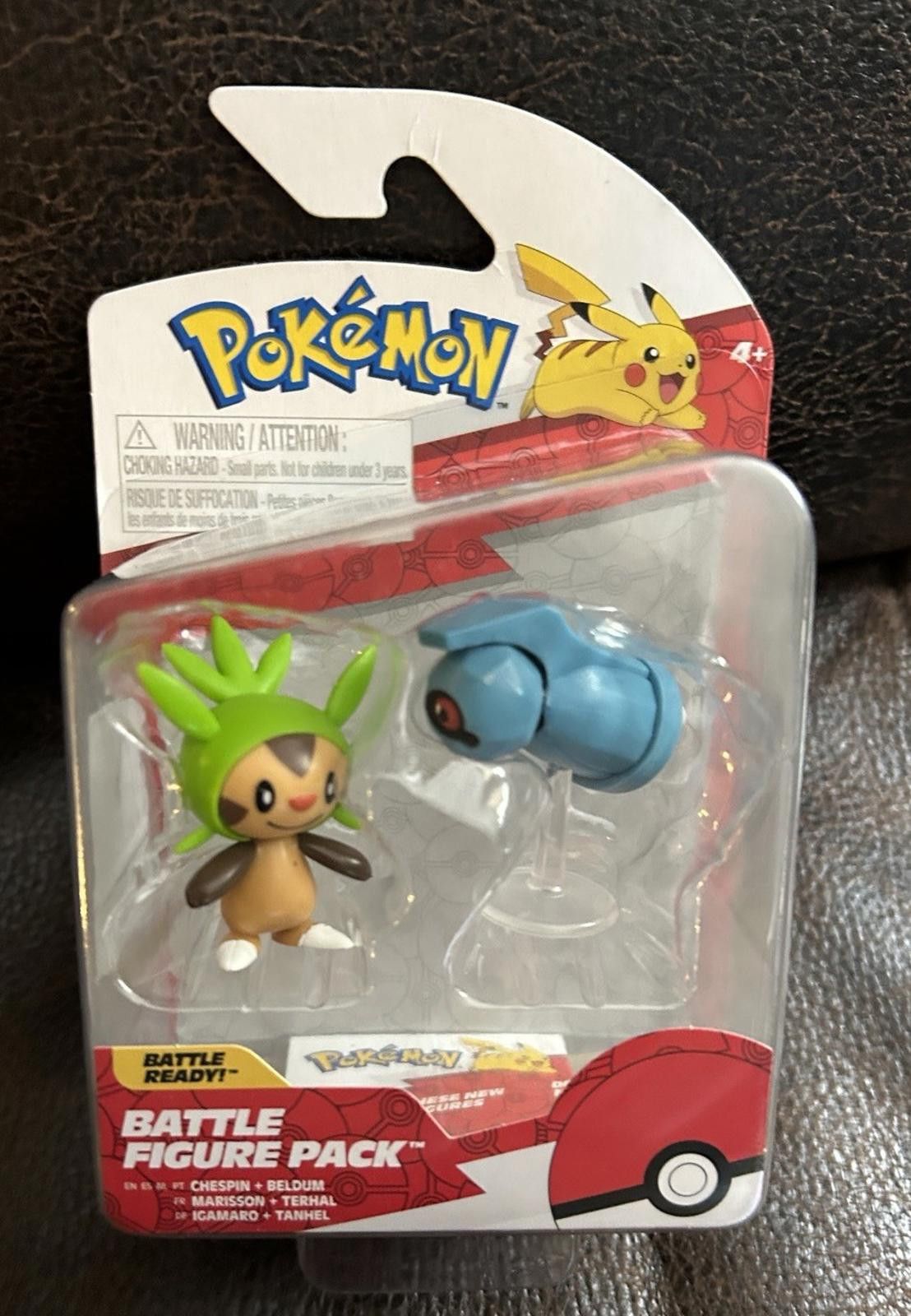 Other Jazwares Pokemon Battle Ready Figure Pack Chespin & Beldum Size ONE SIZE - 1 Thumbnail