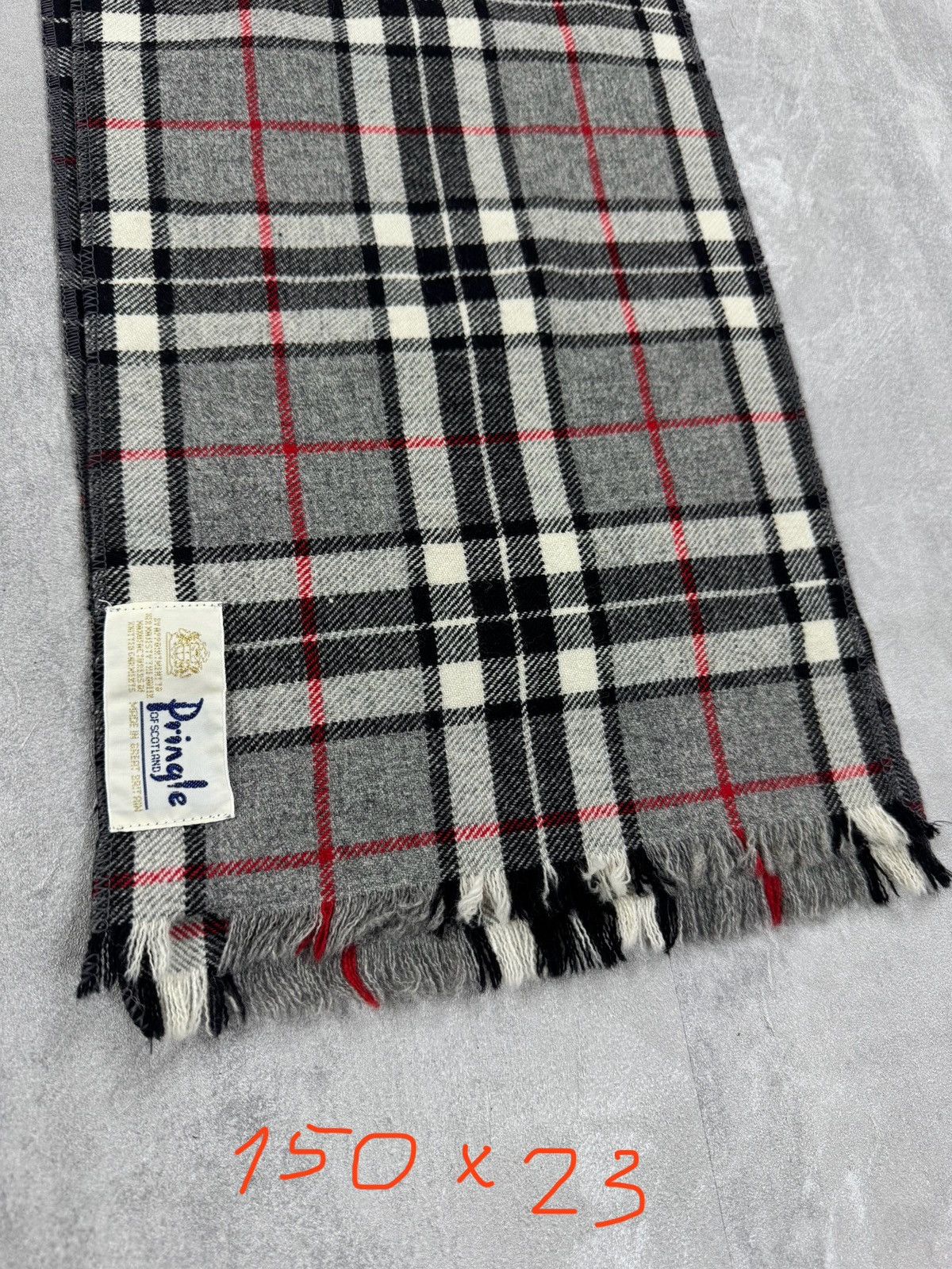 Pringle Of Scotland Pringle Of Scotland Plaid Wool Scarf Vintage Made In GB Size ONE SIZE - 3 Thumbnail