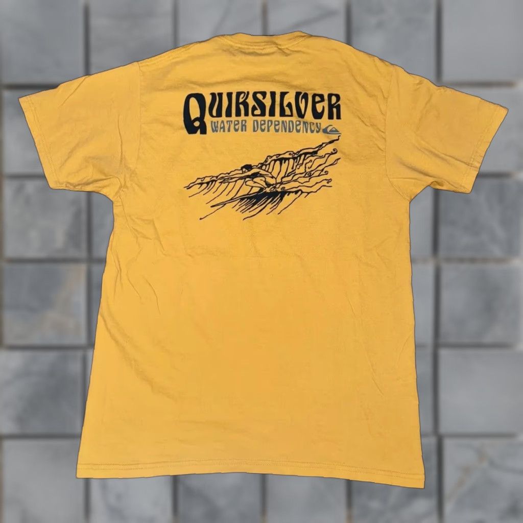 Quiksilver Quicksilver T-Shirt Yellow Medium Mens M Water Dependency 18x25.5 Size US M / EU 48-50 / 2 - 1 Thumbnail