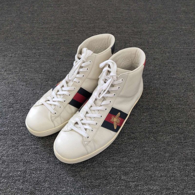 Gucci Gucci Ace High-Top Sneakers in White Size US 10.5 / EU 43-44 - 1 Thumbnail