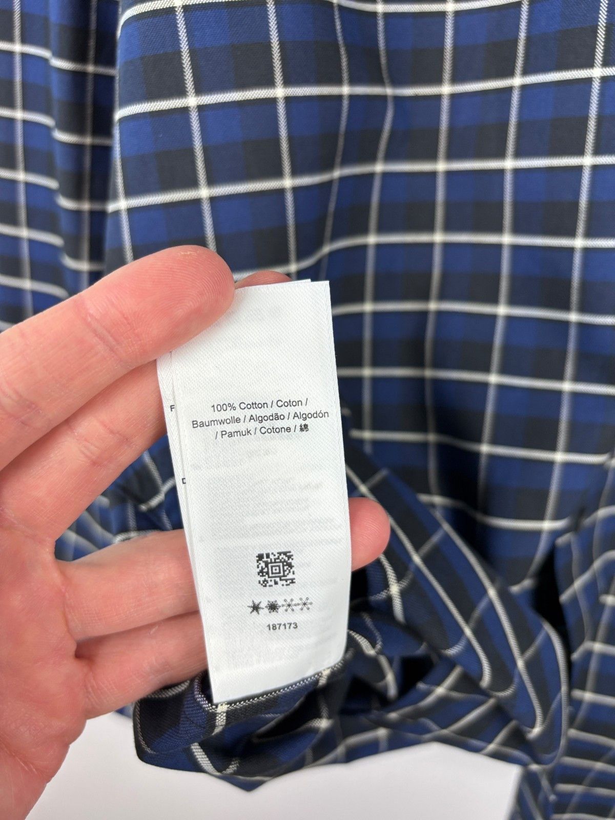 Fred Perry Fred Perry Oxford Check Long Sleeve Shirt Blue Mens L Size US L / EU 52-54 / 3 - 10 Thumbnail