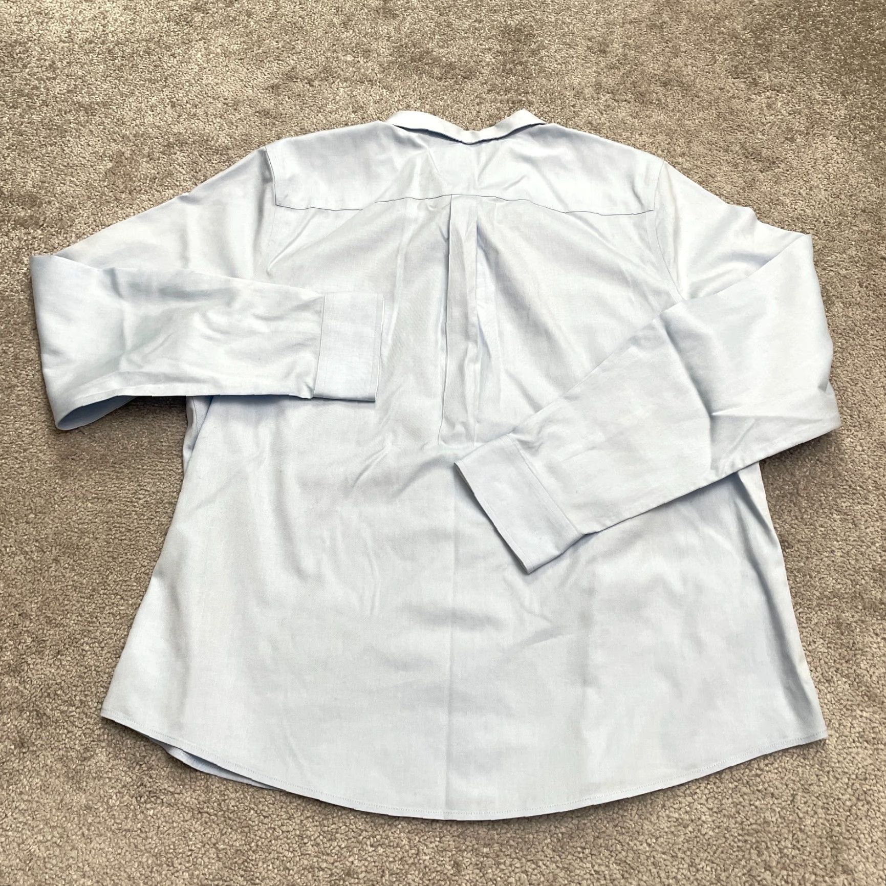 UNTUCKit VINTAGE UNTUCKit Women's Button-Down Shirt 16 Light Blue Cotton Classic Business Casual Long Sleeve Size XXL / US 16-18 / IT 52-54 - 2 Thumbnail