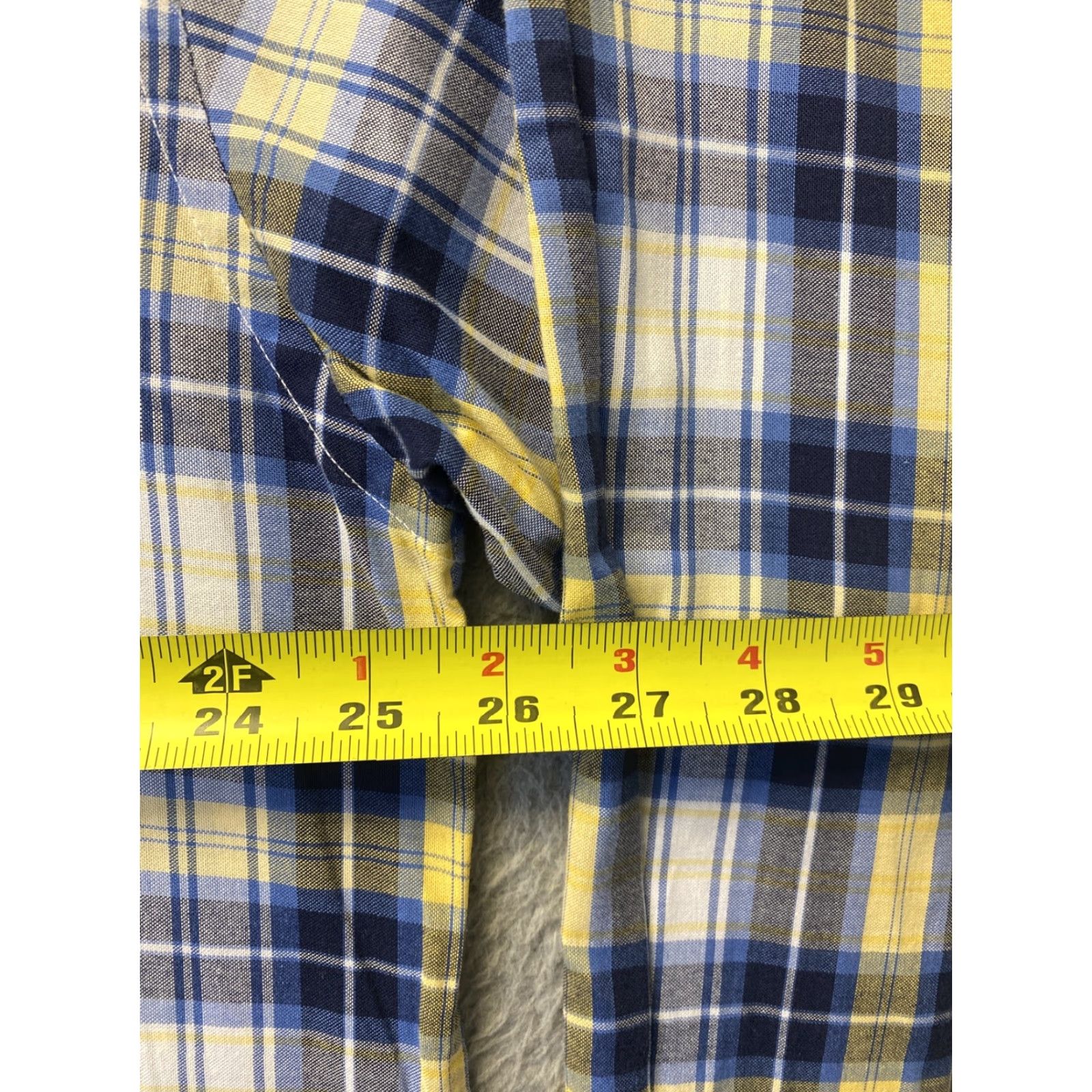 Tommy Hilfiger TOMMY HILFIGER Slim Fit Dress Shirt Mens XL Plaid Button-Up Casual Yellow Size US XL / EU 56 / 4 - 5 Thumbnail