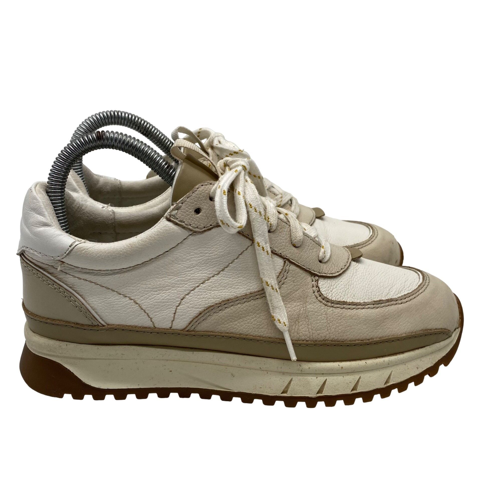 Madewell Madewell Kickoff Neutral Leather Color block Trainer Sneaker Size US 6 / IT 36 - 1 Thumbnail