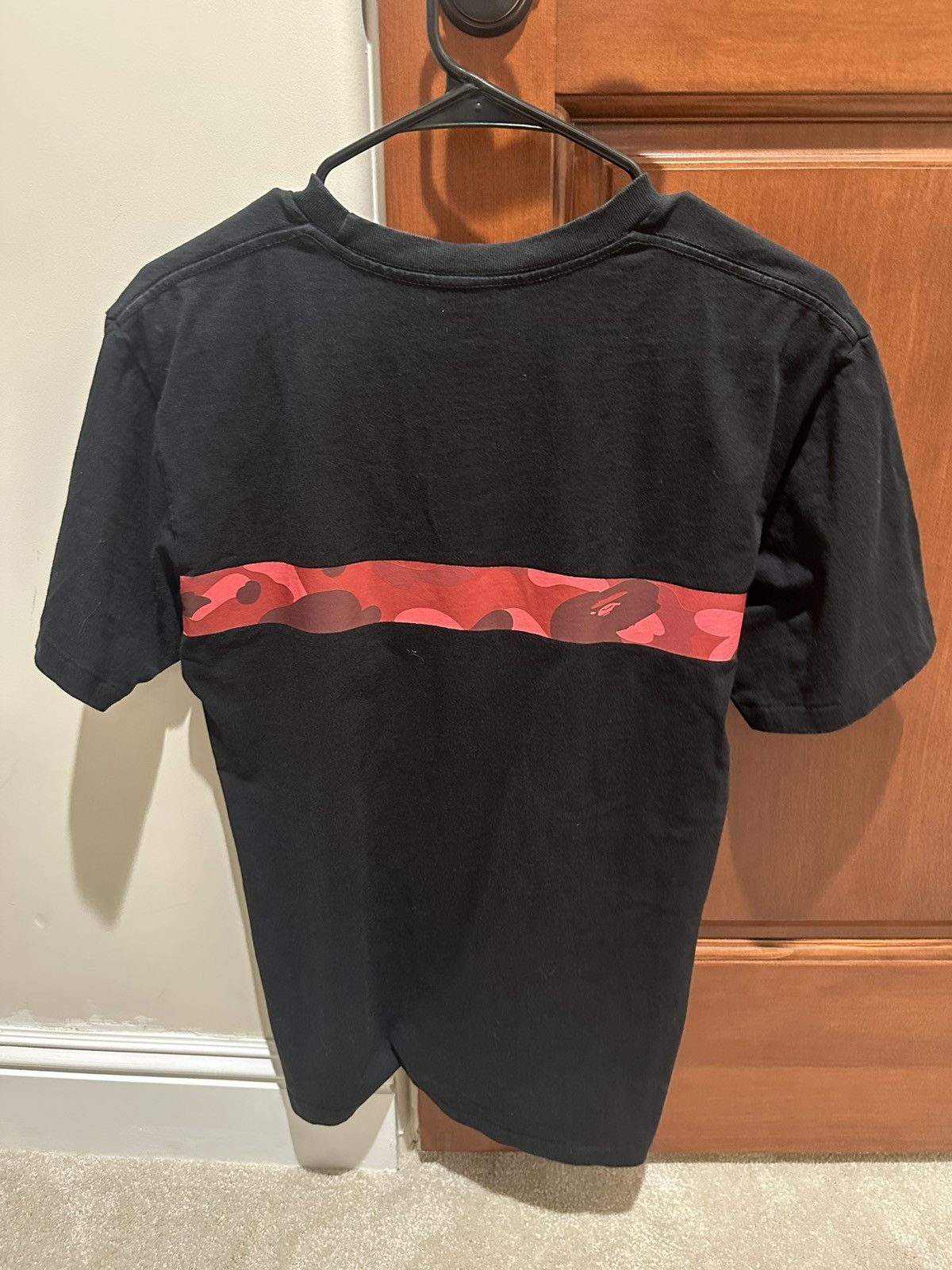 Bape Bape tee black red camo stripe Size US M / EU 48-50 / 2 - 2 Thumbnail