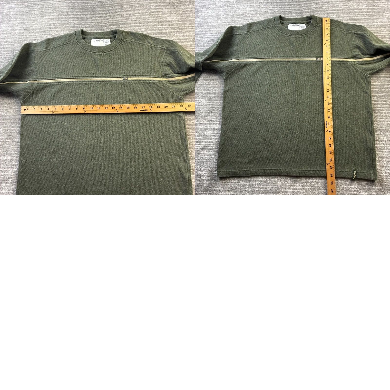 Point Zero VINTAGE Point Zero Sweatshirt Mens Medium Green Grunge Y2K Surf Boxy Size US M / EU 48-50 / 2 - 8 Thumbnail