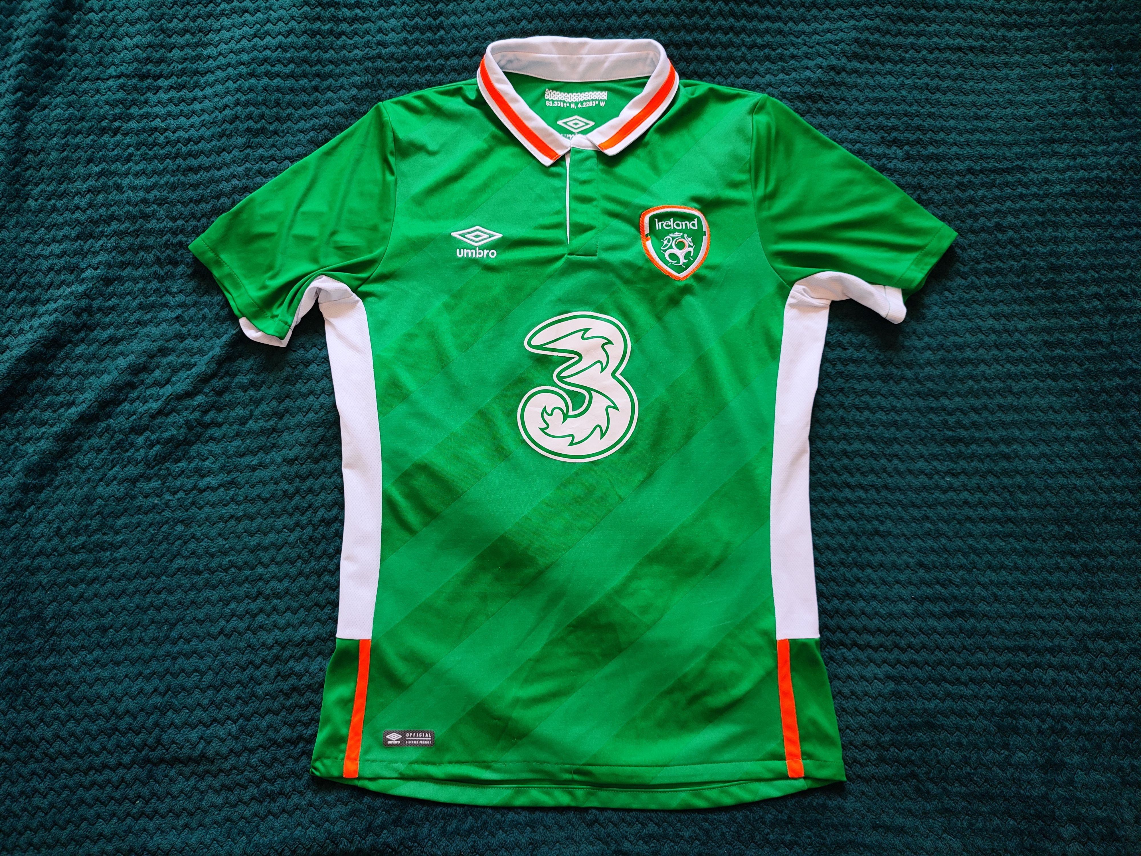 Umbro Ireland National Team 2016 Home Umbro Official Soccer Jersey Size US M / EU 48-50 / 2 - 3 Thumbnail