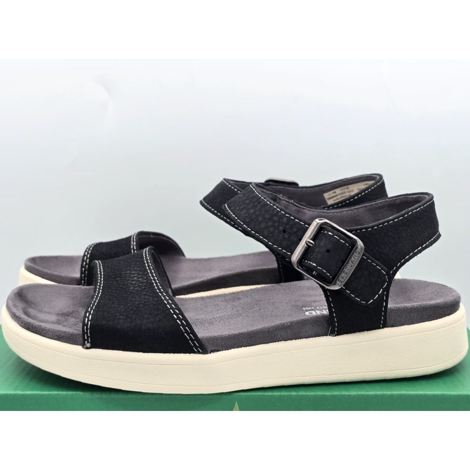 Eastland VINTAGE Eastland Women's Longwood Black Backstrap Slide Sandal Sz 9 M Size US 9 / IT 39 - 5 Thumbnail