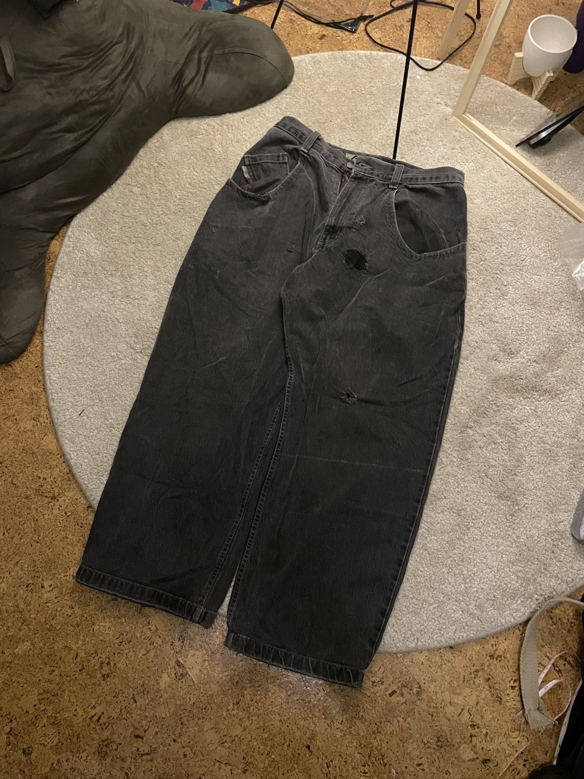 JNCO JNCO Low Down Black Jeans Size US 32 / EU 48 - 2 Thumbnail