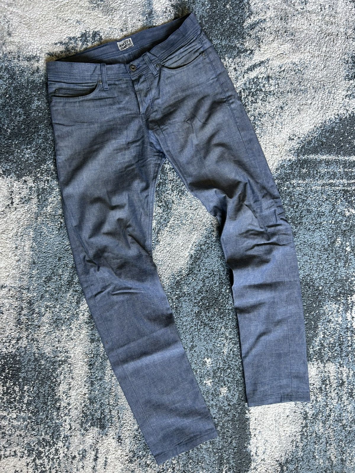 Naked & Famous 2013 Made in Canada 10 oz Selvedge Chambray Japanese Denim Size US 32 / EU 48 - 16 Thumbnail
