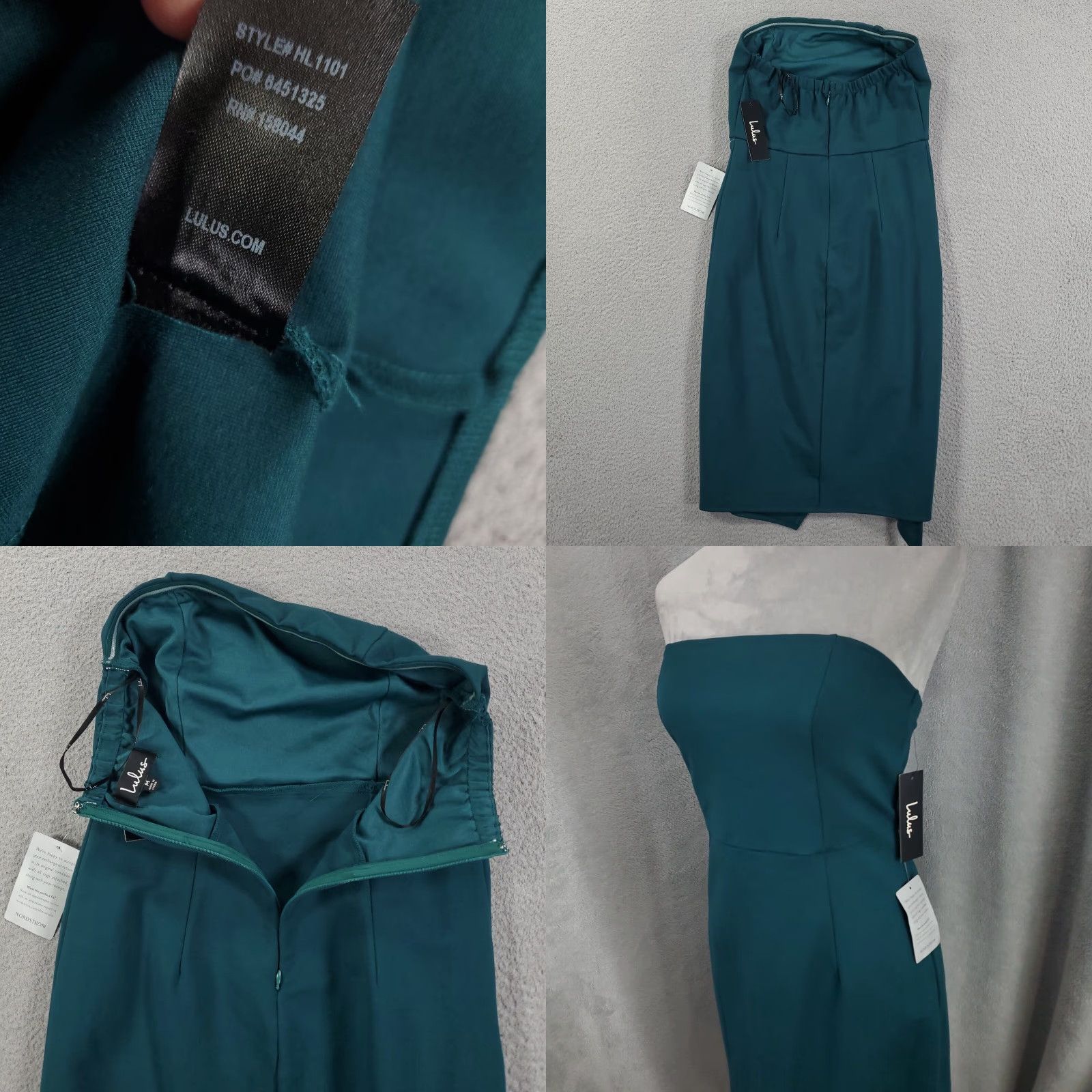 Lulus LULUS Women's Midi Dress Sleeveless Strapless Green Stretch Sheath Office Casual Summer Spring Fall Size M / US 6-8 / IT 42-44 - 8 Thumbnail