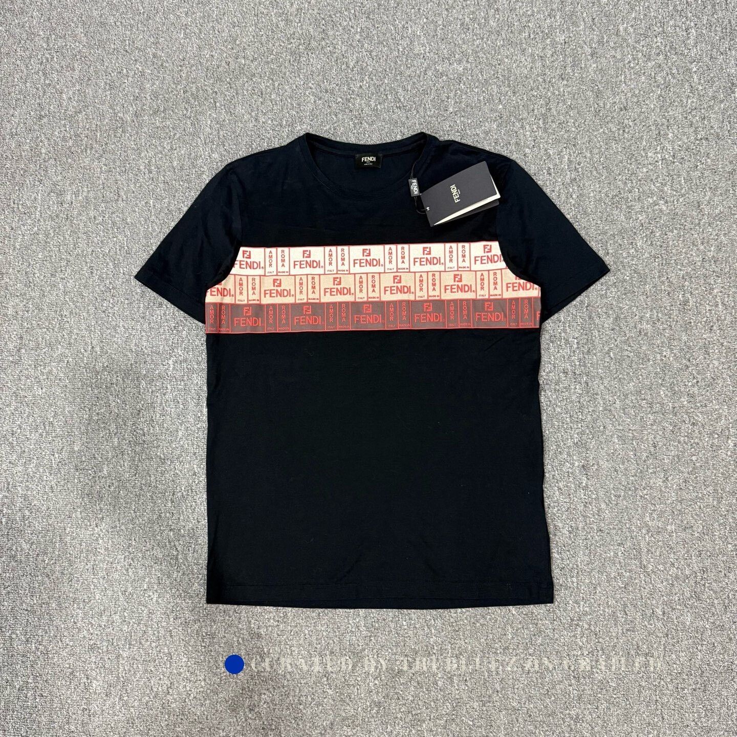Fendi Fendi Black Printed Letter Short Sleeve M Size US M / EU 48-50 / 2 - 1 Thumbnail