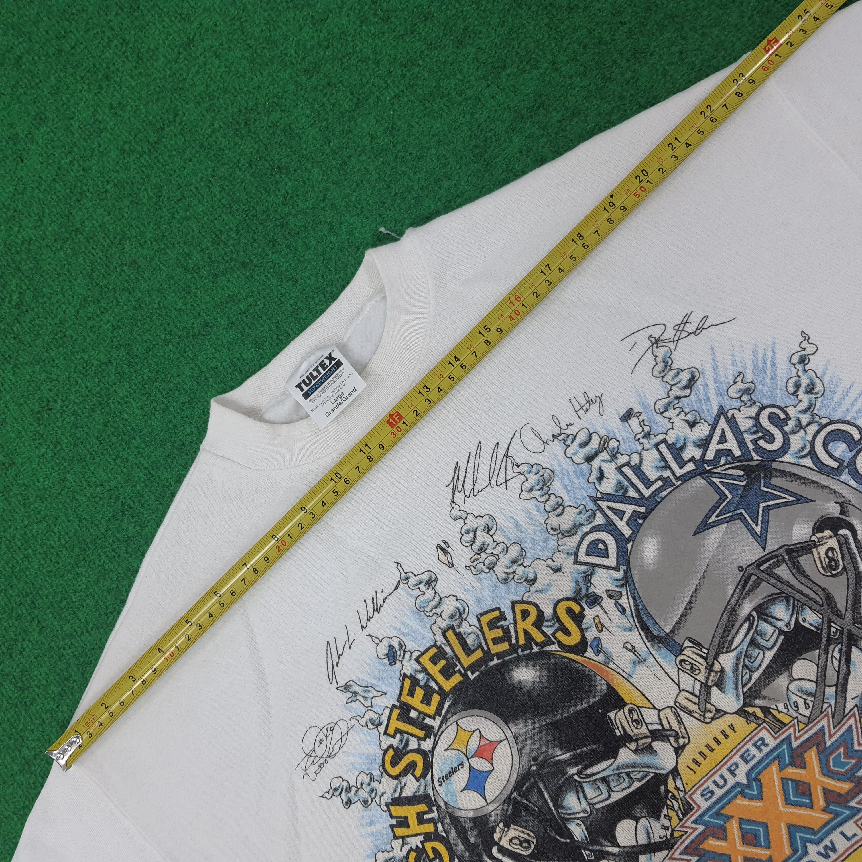 Tultex Vintage Super Bowl Steelers & Cowboys NFL Sweatshirt C253N10 Size US L / EU 52-54 / 3 - 9 Thumbnail