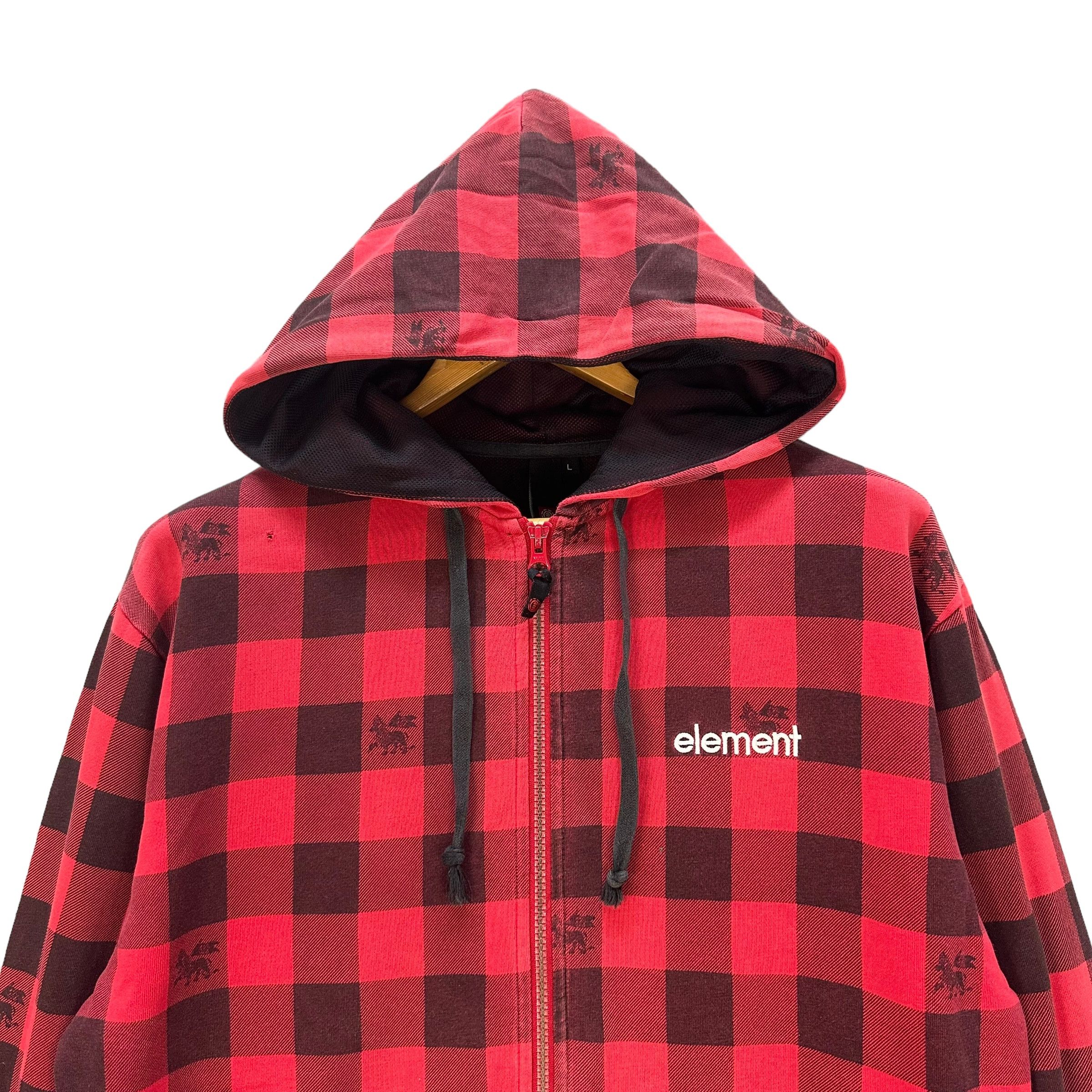Element ELEMENT SKATEBOARDS CHECKED/PLAID ZIPPER HOODIES #8691-021 Size US L / EU 52-54 / 3 - 2 Thumbnail