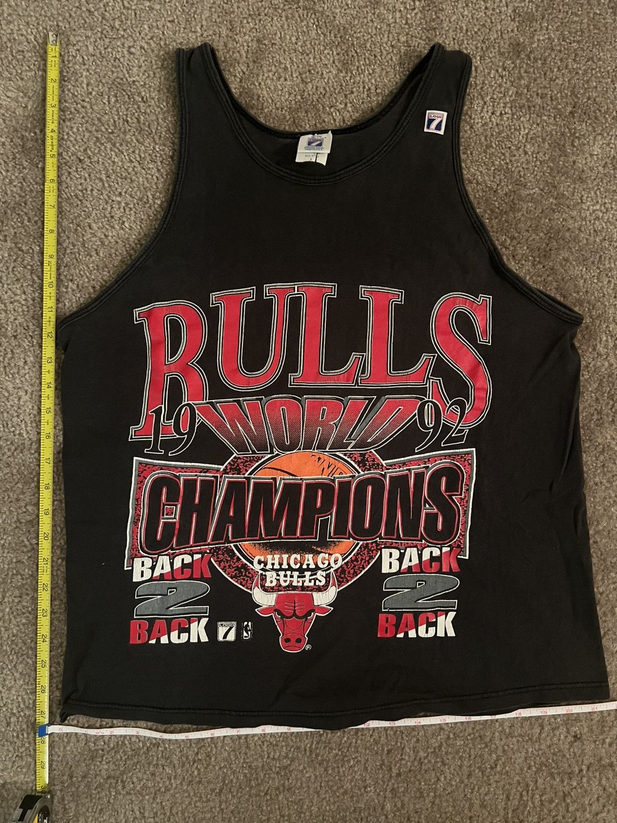 Logo 7 × Vintage Logo 7 Athletic Chicago Bulls Tank Top Shirt Vintage 91 92 Size US L / EU 52-54 / 3 - 1 Thumbnail