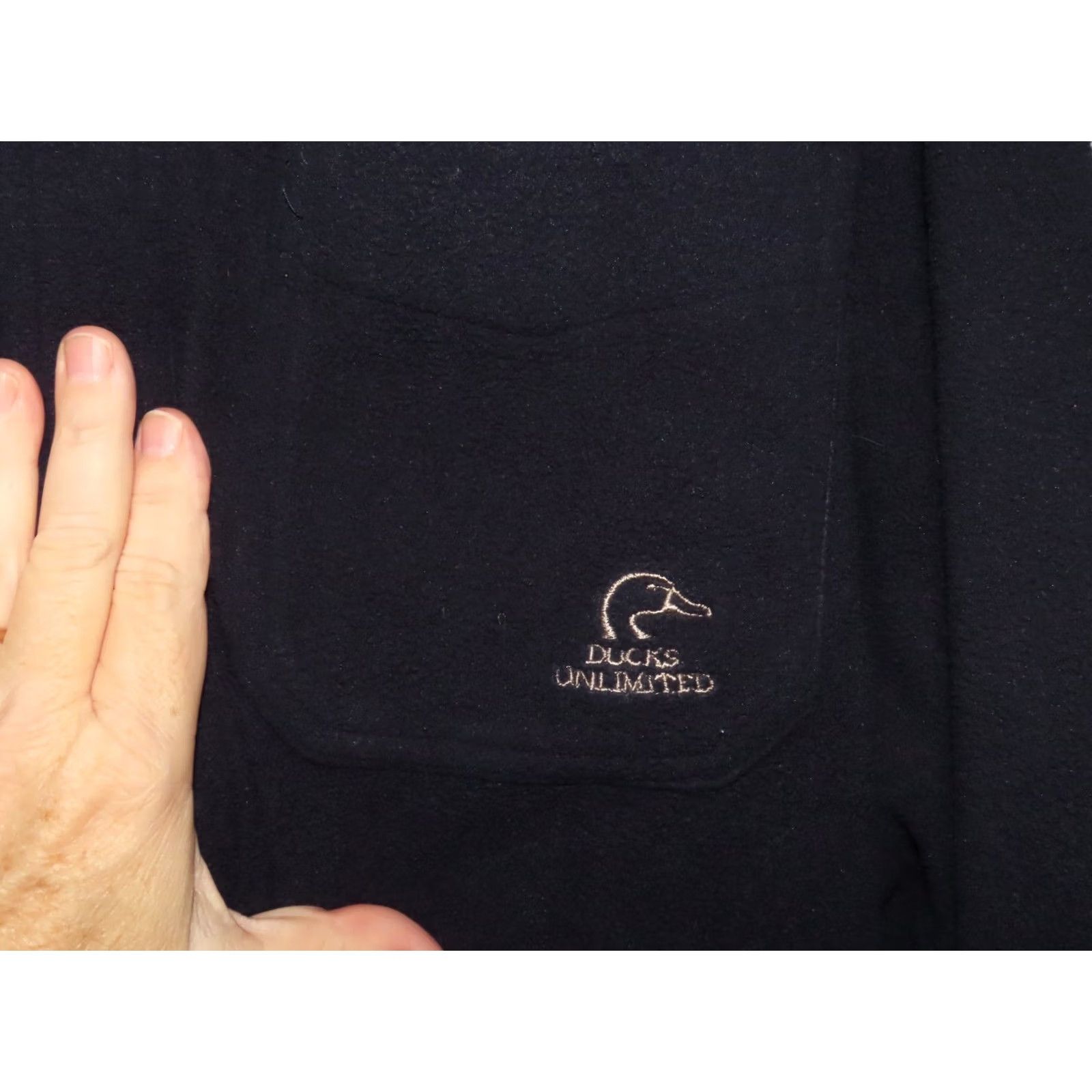 Vintage VINTAGE Woolrich Ducks Unlimited Men's XL Deep Navy Blue Button Up Fleece Shirt Size US XL / EU 56 / 4 - 5 Thumbnail