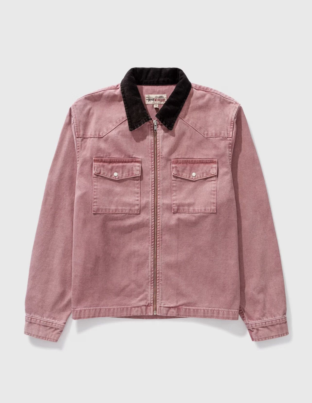 Stussy Stussy Pink Washed Canvas Work Shirt Small Size US S / EU 44-46 / 1 - 1 Thumbnail