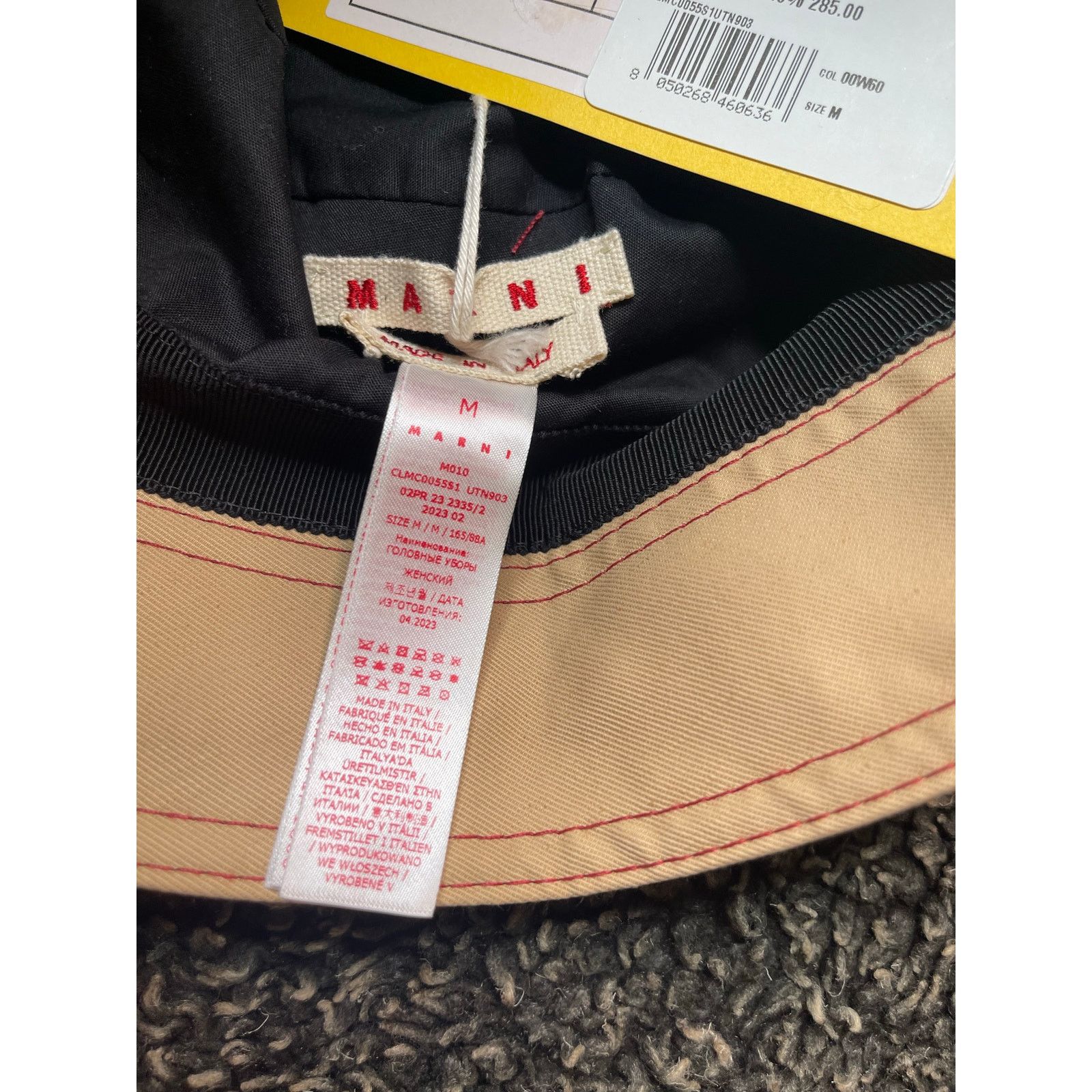 Marni Marni Embroidered Bucket Hat NWT Size ONE SIZE - 9 Thumbnail