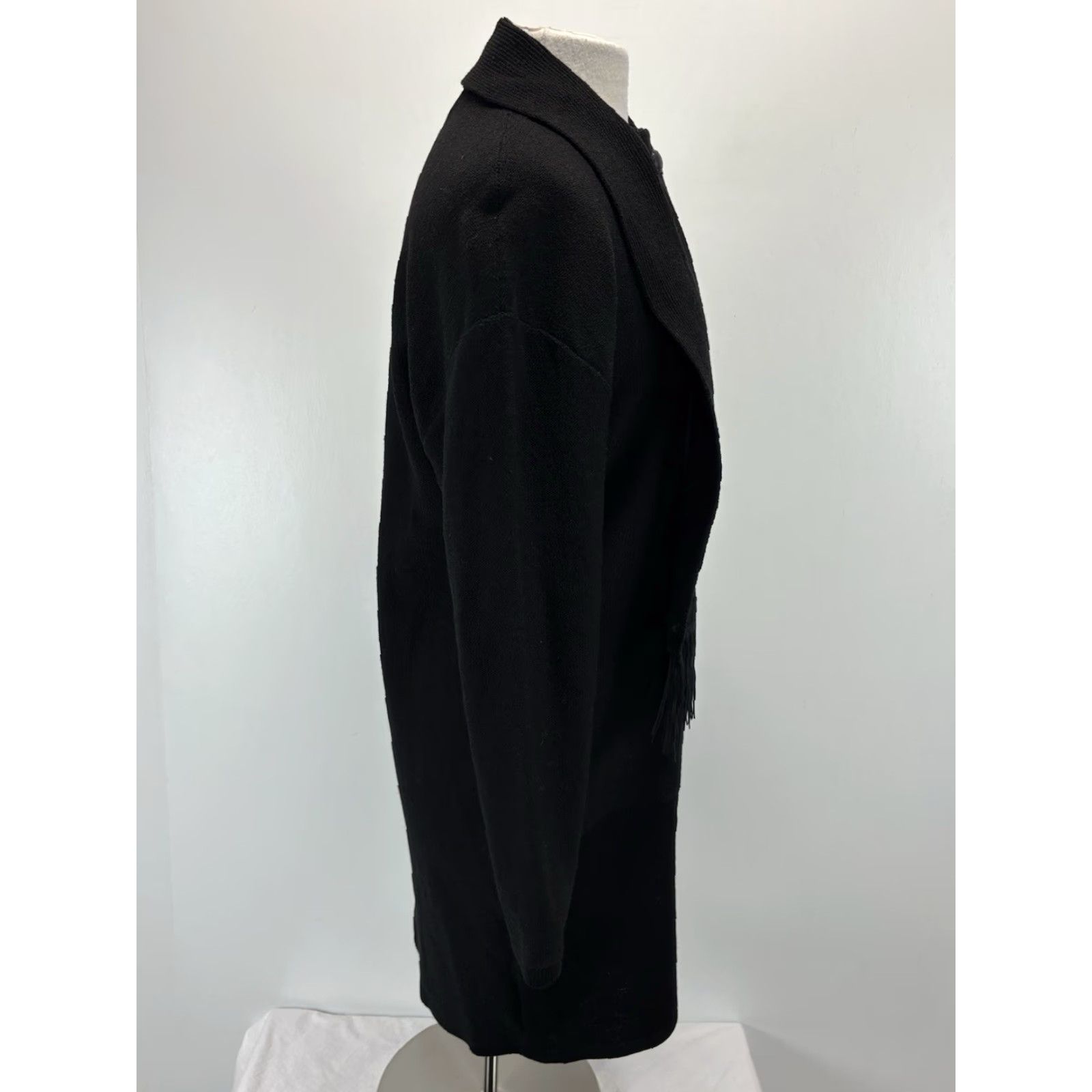 Vintage VINTAGE Steve Fabricant Knit Sweater Dress Women’s S Black Attached Scarf 80s USA Mens? Size S / US 4 / IT 40 - 4 Thumbnail