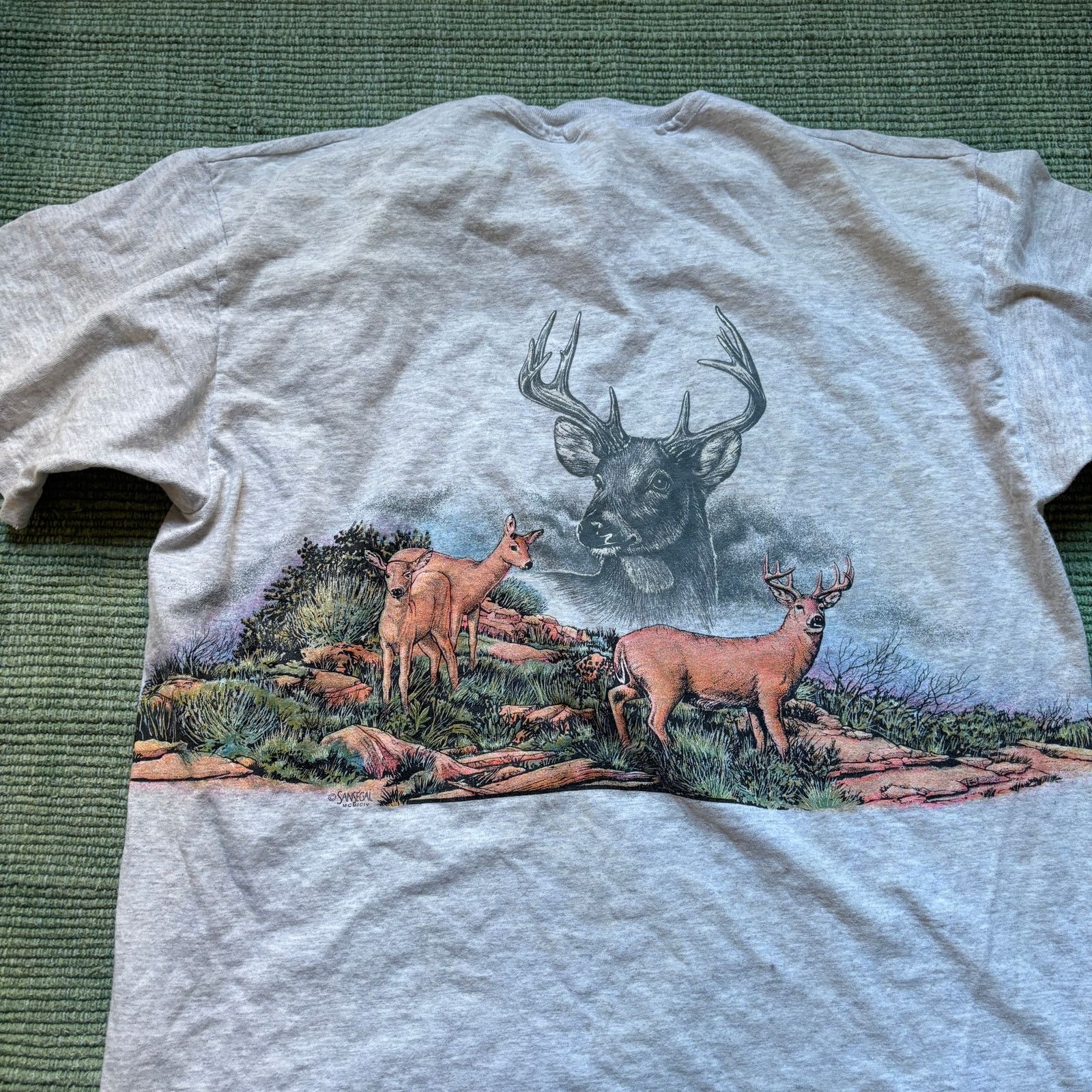 Anvil × Vintage Vintage wrap around print nature tee shirt 1990s distressed Size US XL / EU 56 / 4 - 9 Thumbnail