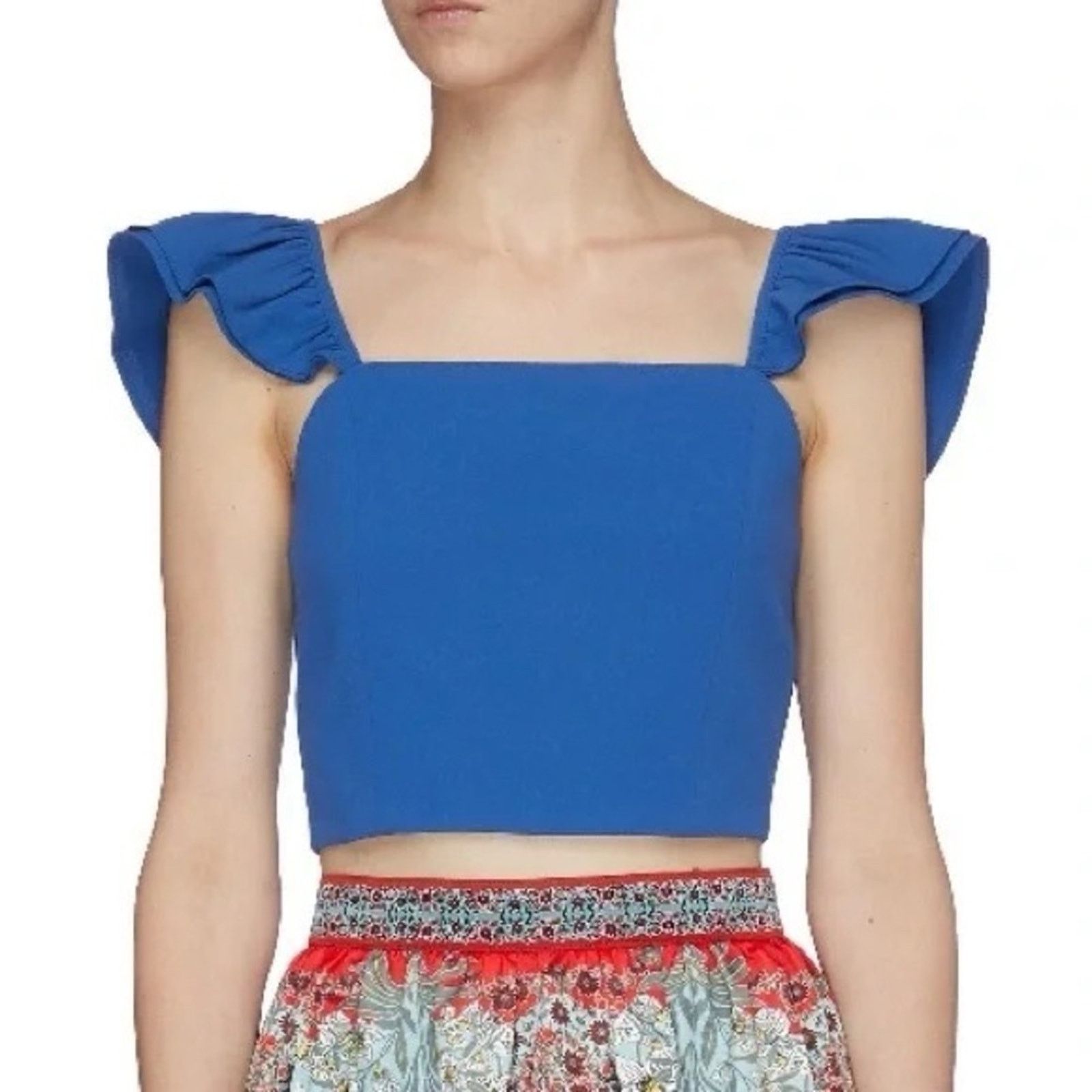 Alice + Olivia Alice + Olivia Blue Crop Tank Top Size M / US 6-8 / IT 42-44 - 1 Thumbnail