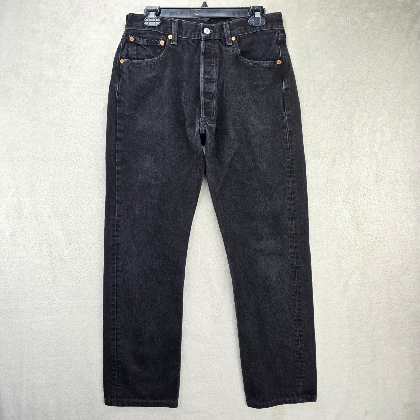 Levi's Vintage Levi 501 Jeans Mens 33 x34 (Fits 30x30) Black Y2K Size US 30 / EU 46 - 1 Thumbnail