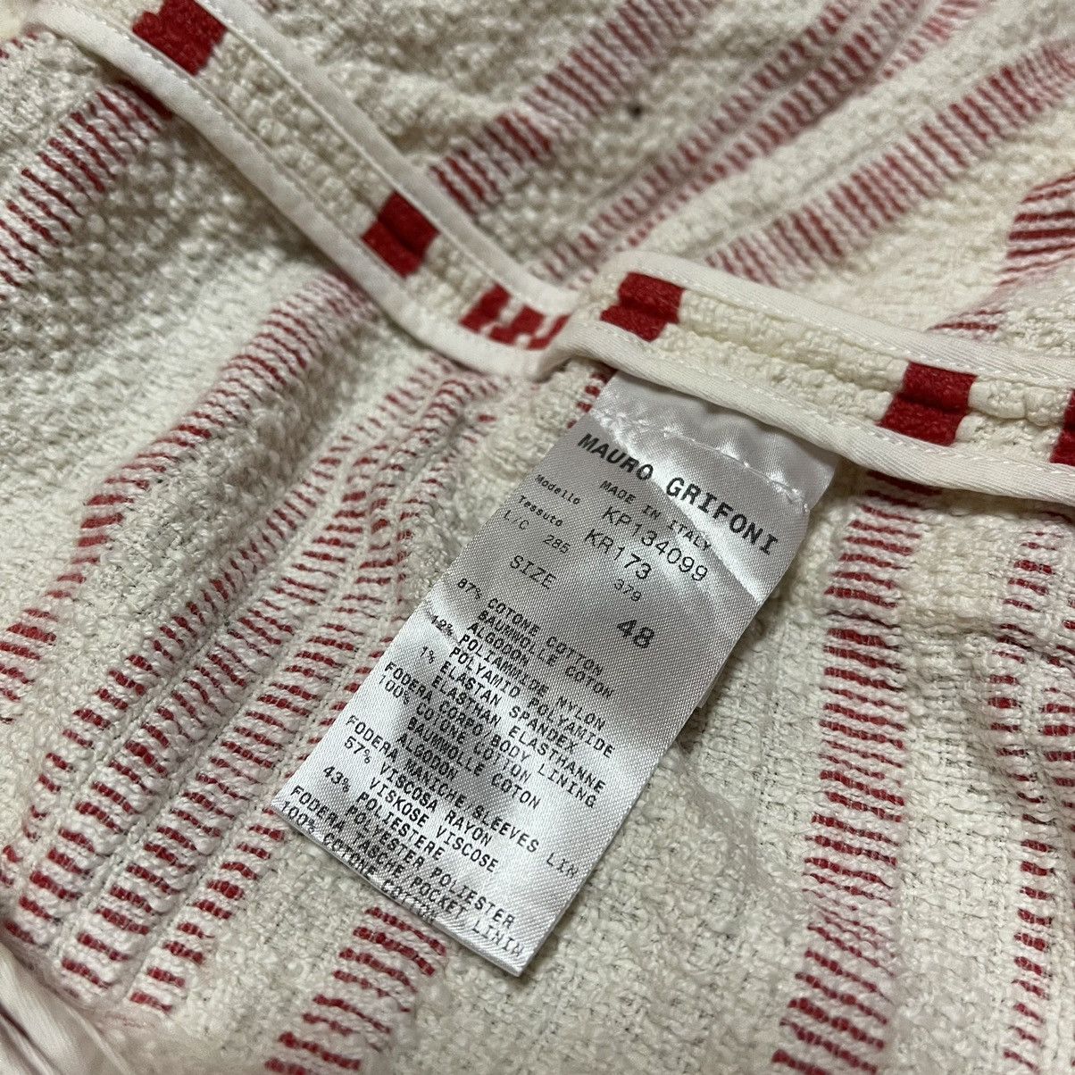 Grifoni Mauro Grifoni stripe knit jacket minimalist casual Size 48R - 4 Thumbnail