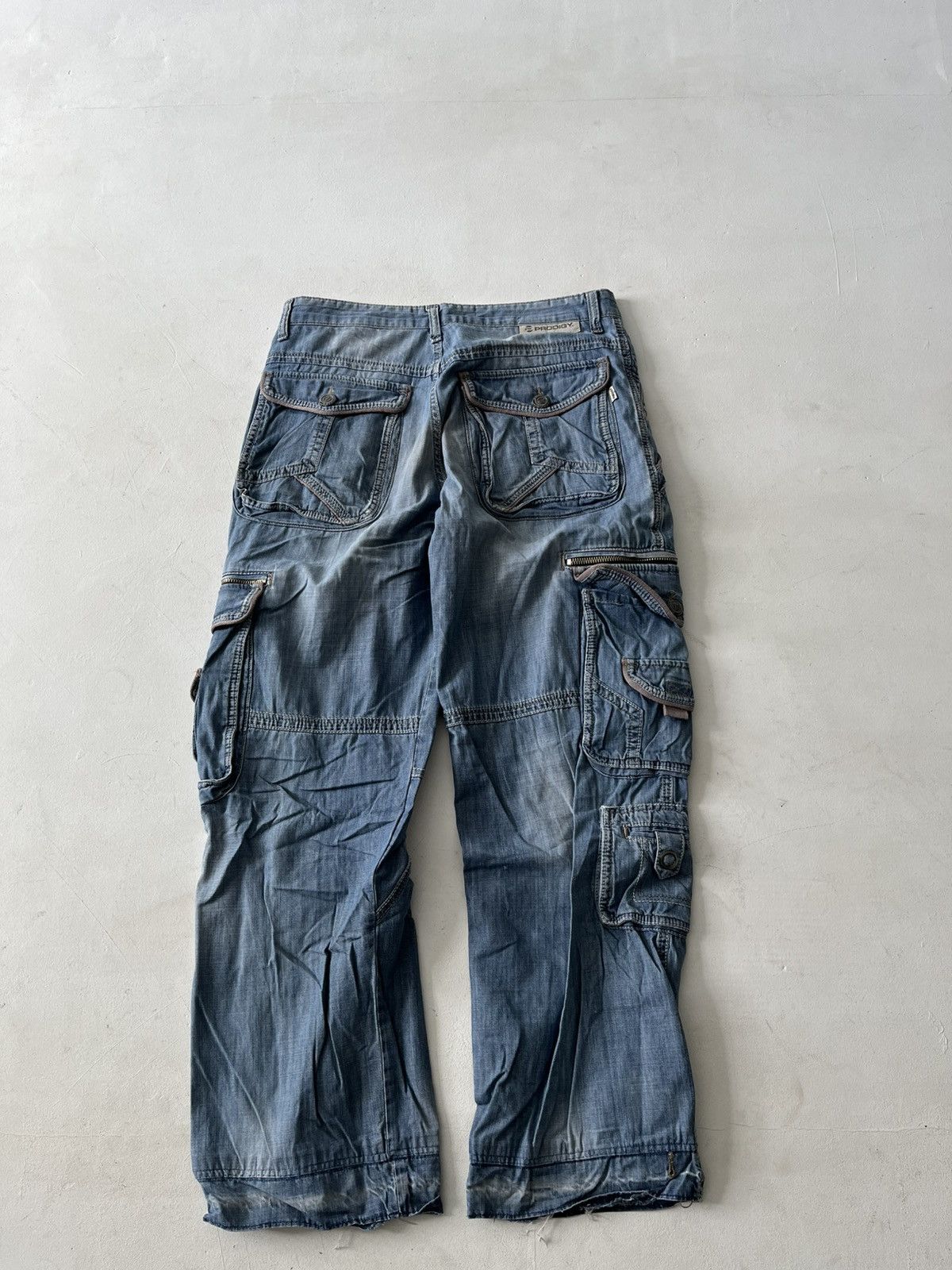 20471120 × If Six Was Nine Vntage 90s baggy wide parachute cargo washed denim Y2K Jeans Size US 32 / EU 48 - 10 Thumbnail