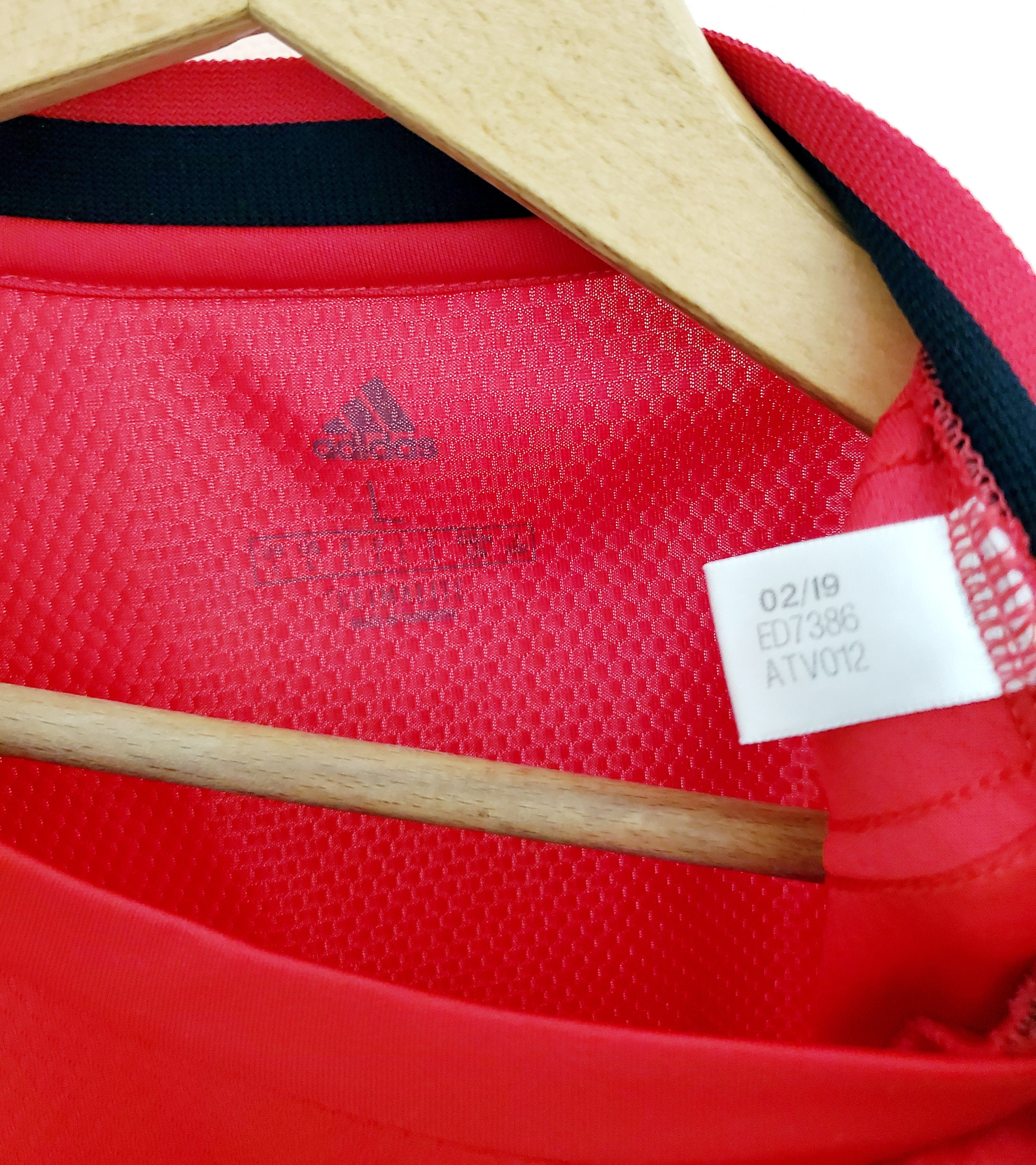 Adidas MANCHESTER UNITED 2019 2020 HOME JERSEY ADIDAS L Size US L / EU 52-54 / 3 - 4 Thumbnail