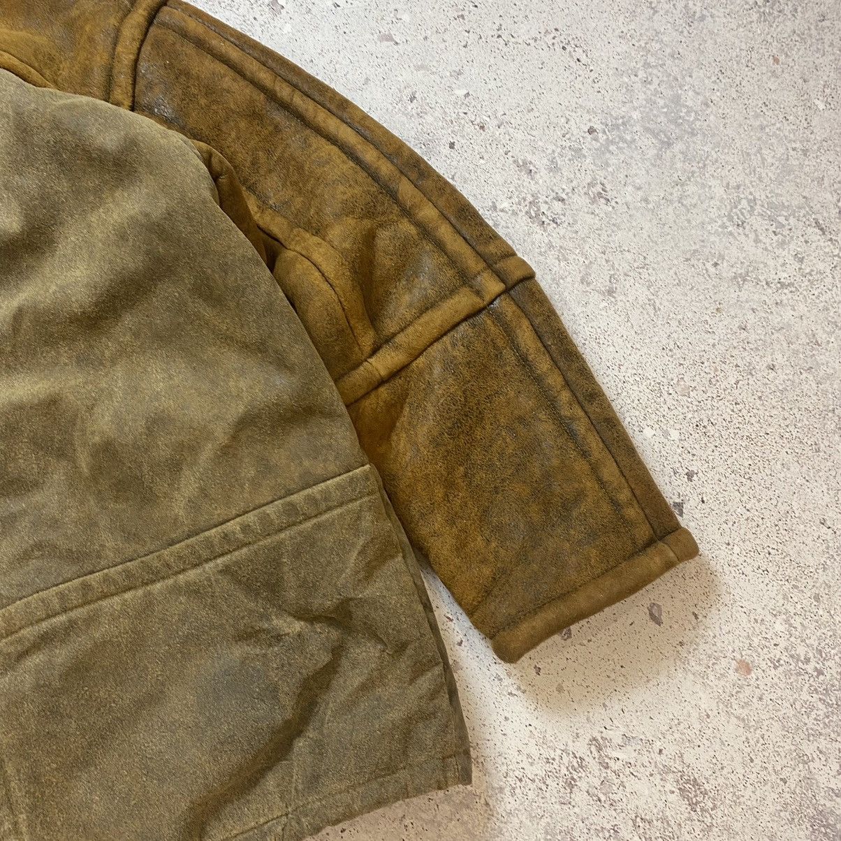 Camel × Japanese Brand × Vintage Vintage 90s Leather Camel Jacket Coat Y2K Avantgarde Retro Size US XL / EU 56 / 4 - 17 Thumbnail
