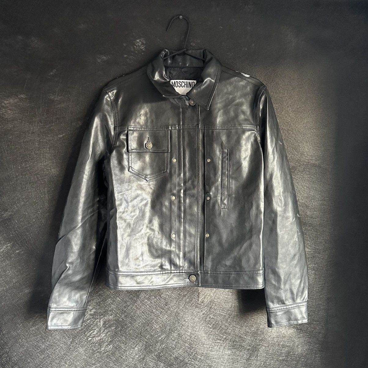 Moschino Moschino Vintage Leather Jacket Made In Italy Size M / US 6-8 / IT 42-44 - 1 Thumbnail