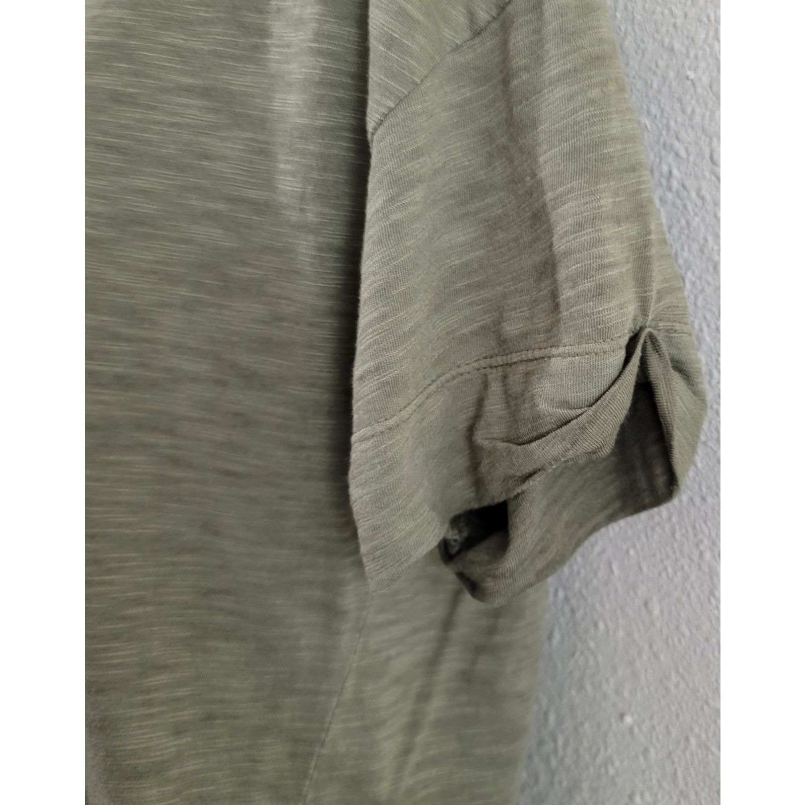 Other Postage Stamp Anthropologie Green V Neck Slub Knit Top Small Size S / US 4 / IT 40 - 2 Thumbnail