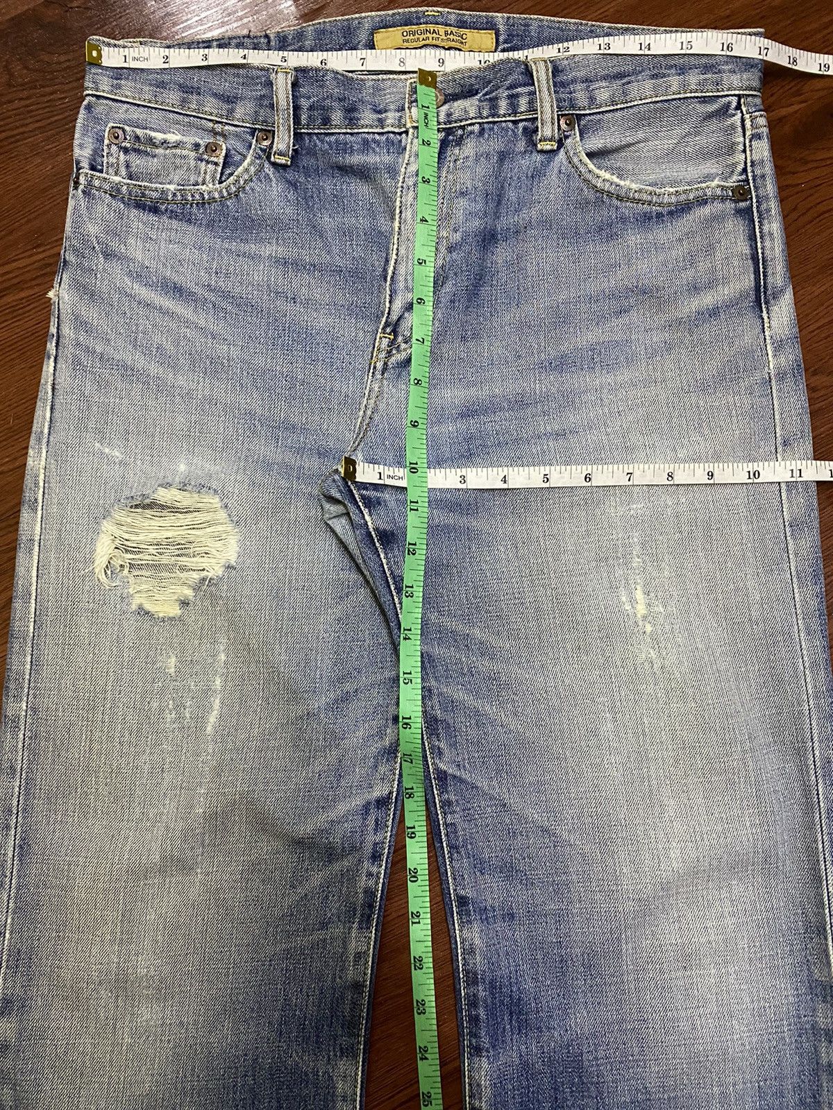 Other Vintage Japanese Brands Faded Wash Distressed Loose Jeans Size US 34 / EU 50 - 18 Thumbnail