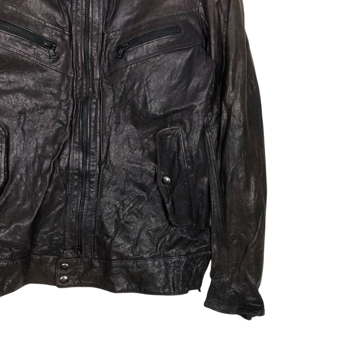 Vintage 🔥VINTAGE LEATHER JACKET NATIONALITY+ NAME GROSBEC CAFE RACER Size US M / EU 48-50 / 2 - 7 Thumbnail