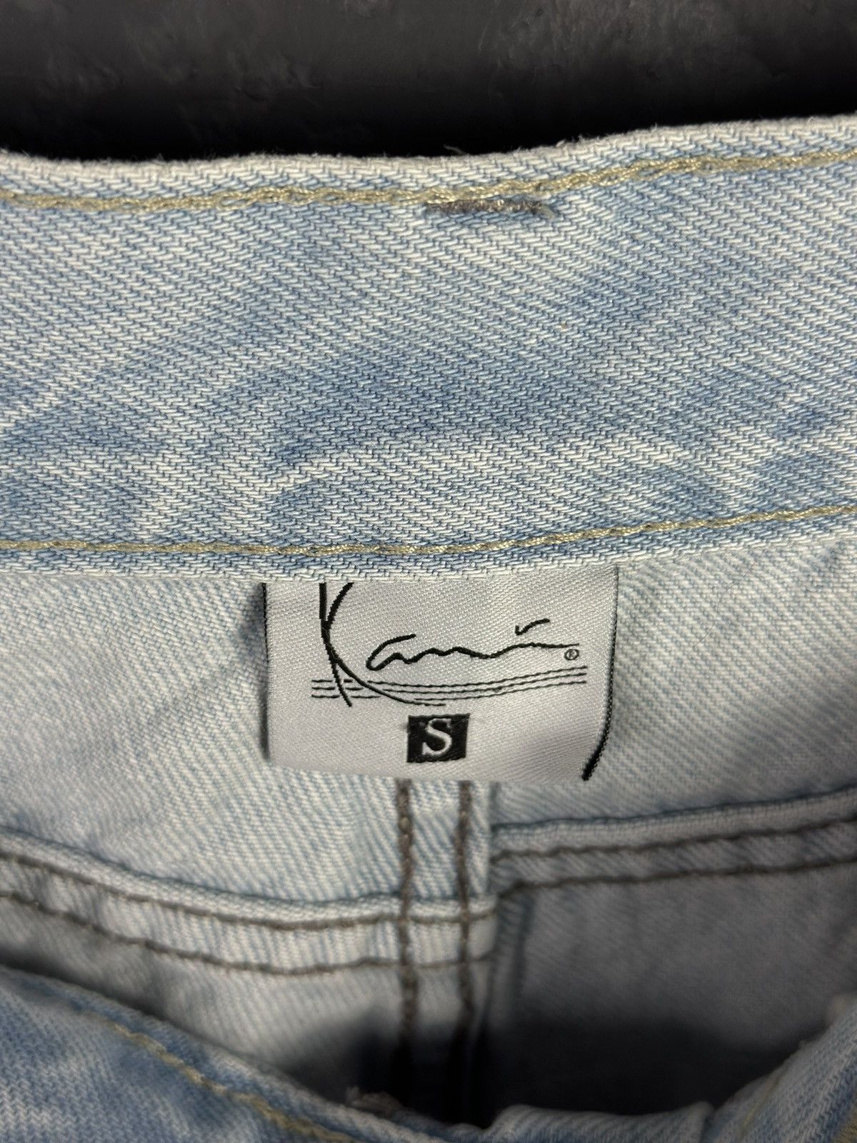 Karl Kani × Vintage Karl Kani Jeans Dark Wash Denim Cargo Pants Size US 31 - 6 Thumbnail