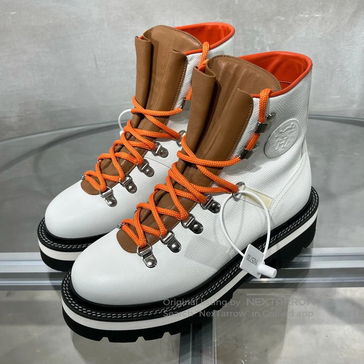 Hermes Hermes Casual mid-calf boots White-orange Size US 5.5 / IT 35.5 - 1 Thumbnail