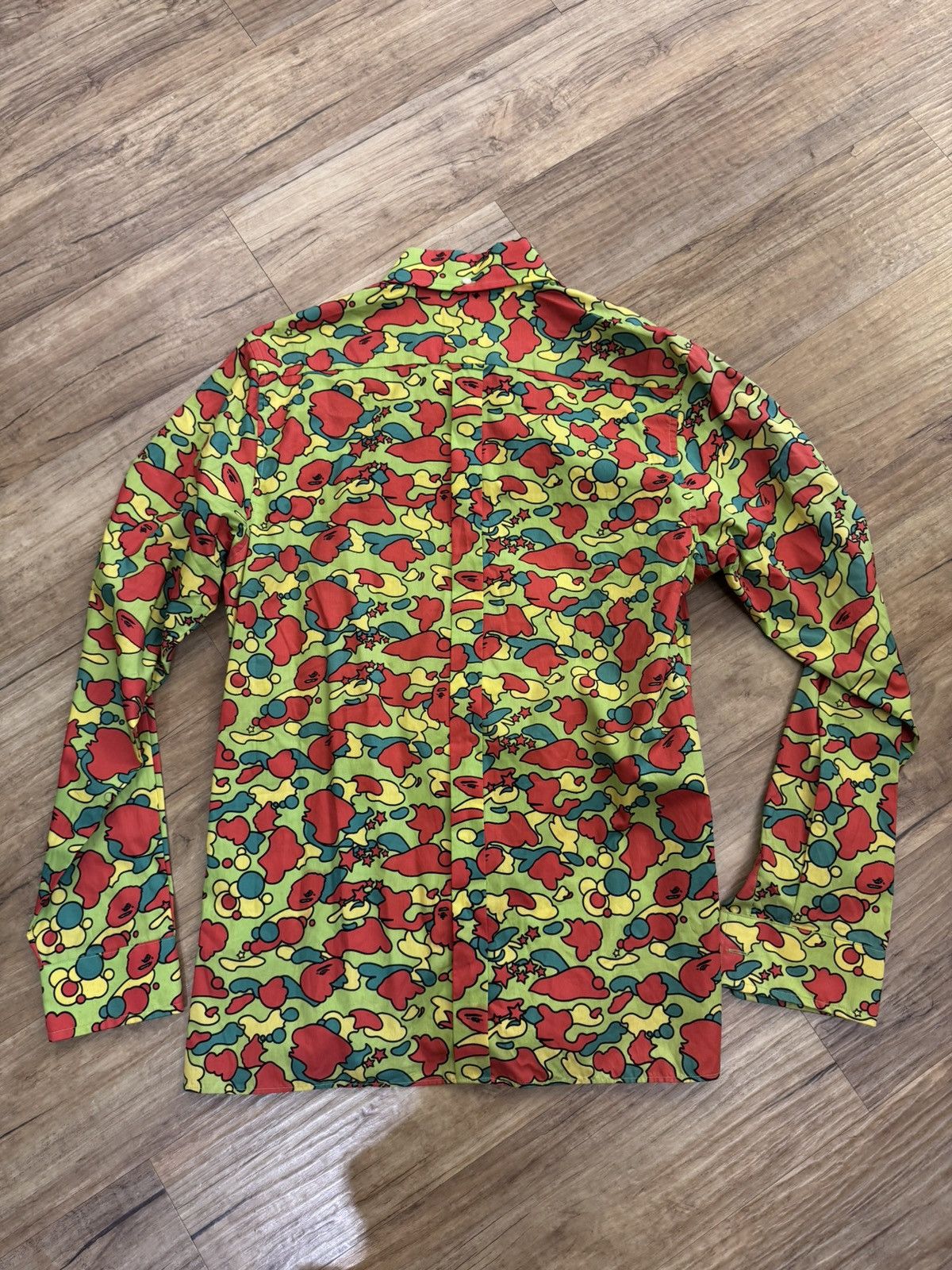 Bape A Bathing Ape psyche camo long sleeve shirt Size US L / EU 52-54 / 3 - 7 Thumbnail