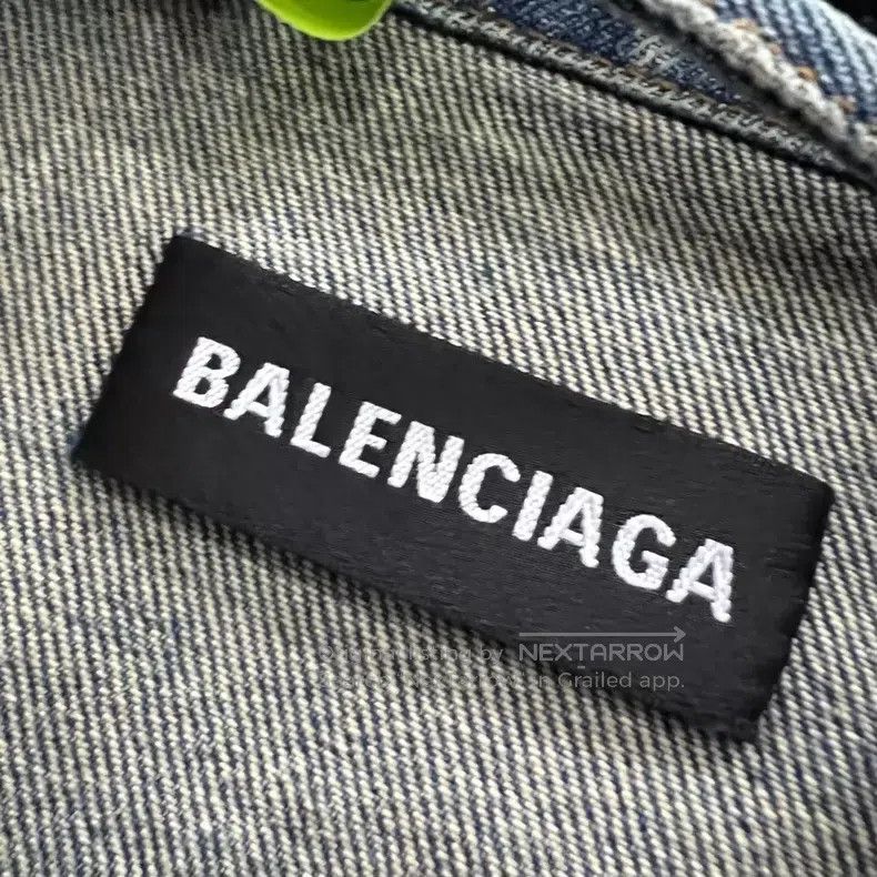 Balenciaga Balenciaga Embroidered denim jacket with logo on the back Size US S / EU 44-46 / 1 - 3 Thumbnail