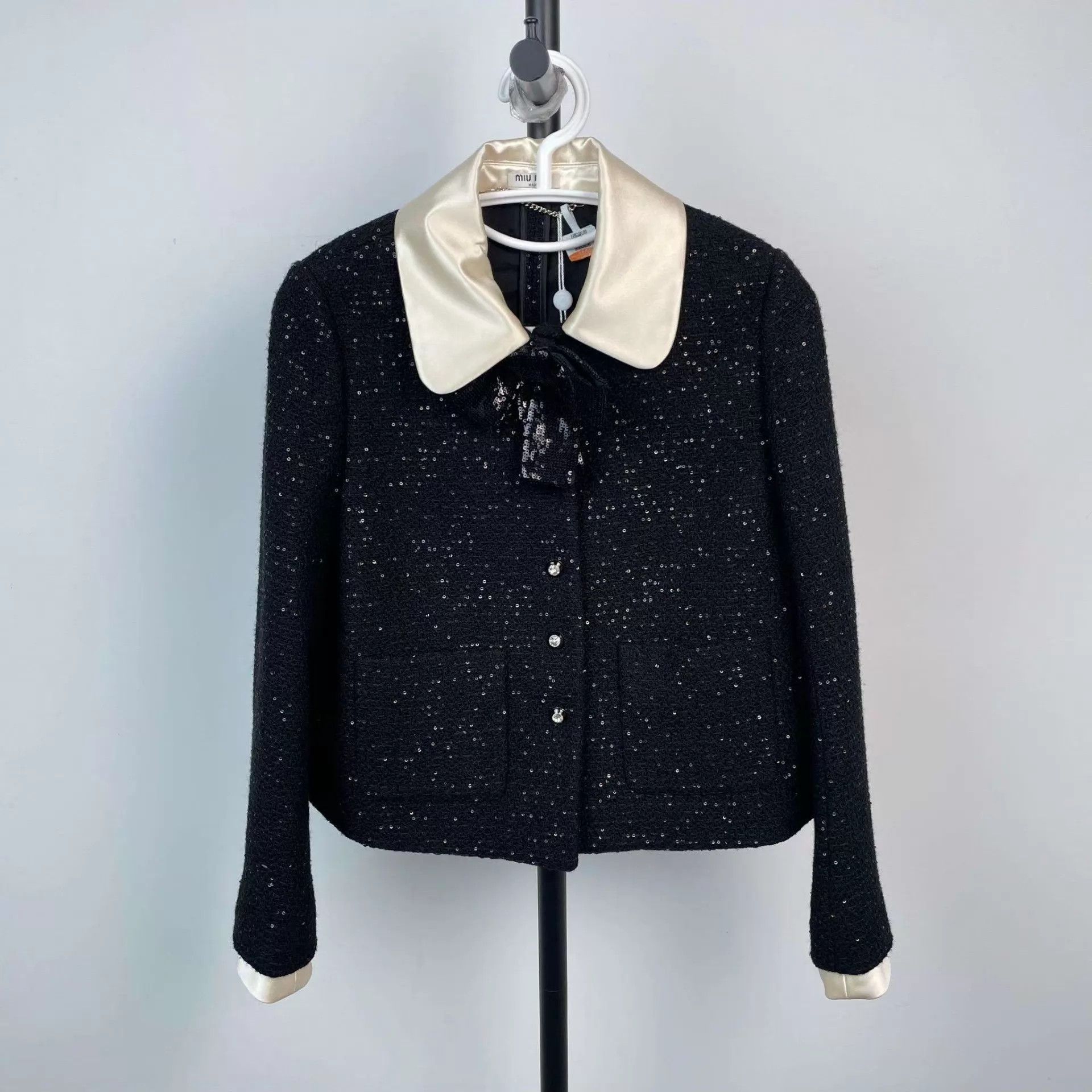Miu Miu MIU MIU women's black 95 new sequin jacket size 36 Size XS / US 0-2 / IT 36-38 - 1 Thumbnail